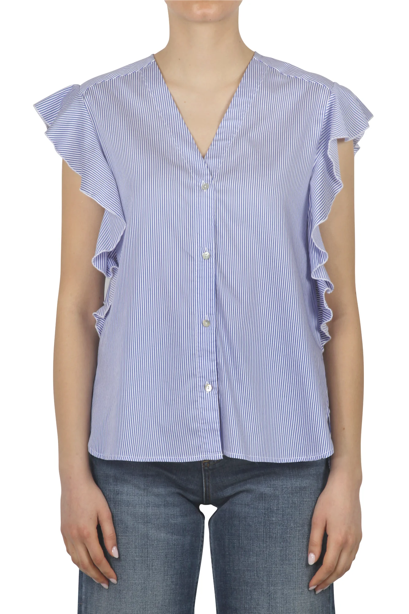 Alessia Santi - Camicia - 450171 - Bianco/Blu - Image 3