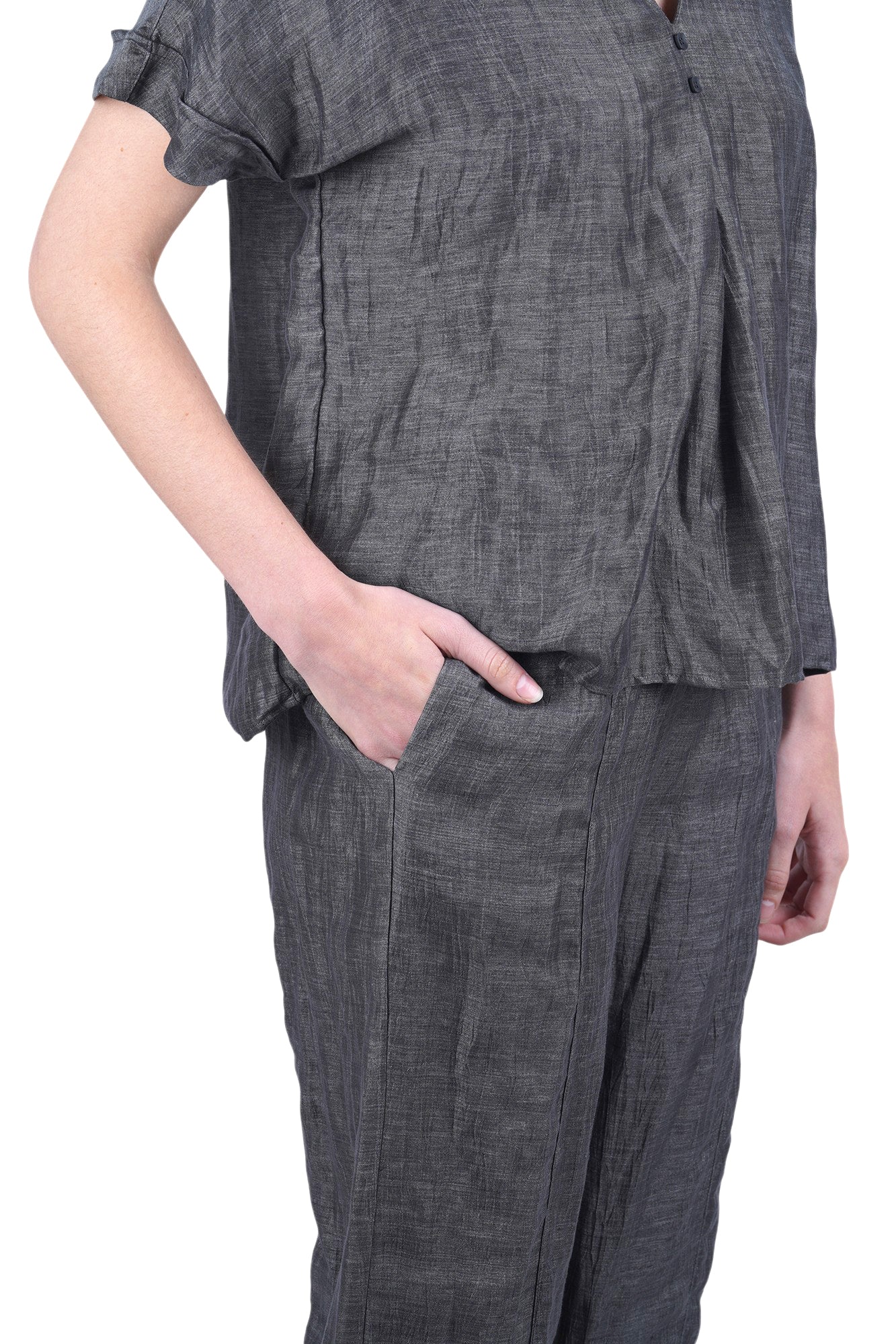 Alessia Santi - Pantalone - 470171 - Grigio scuro - Image 6
