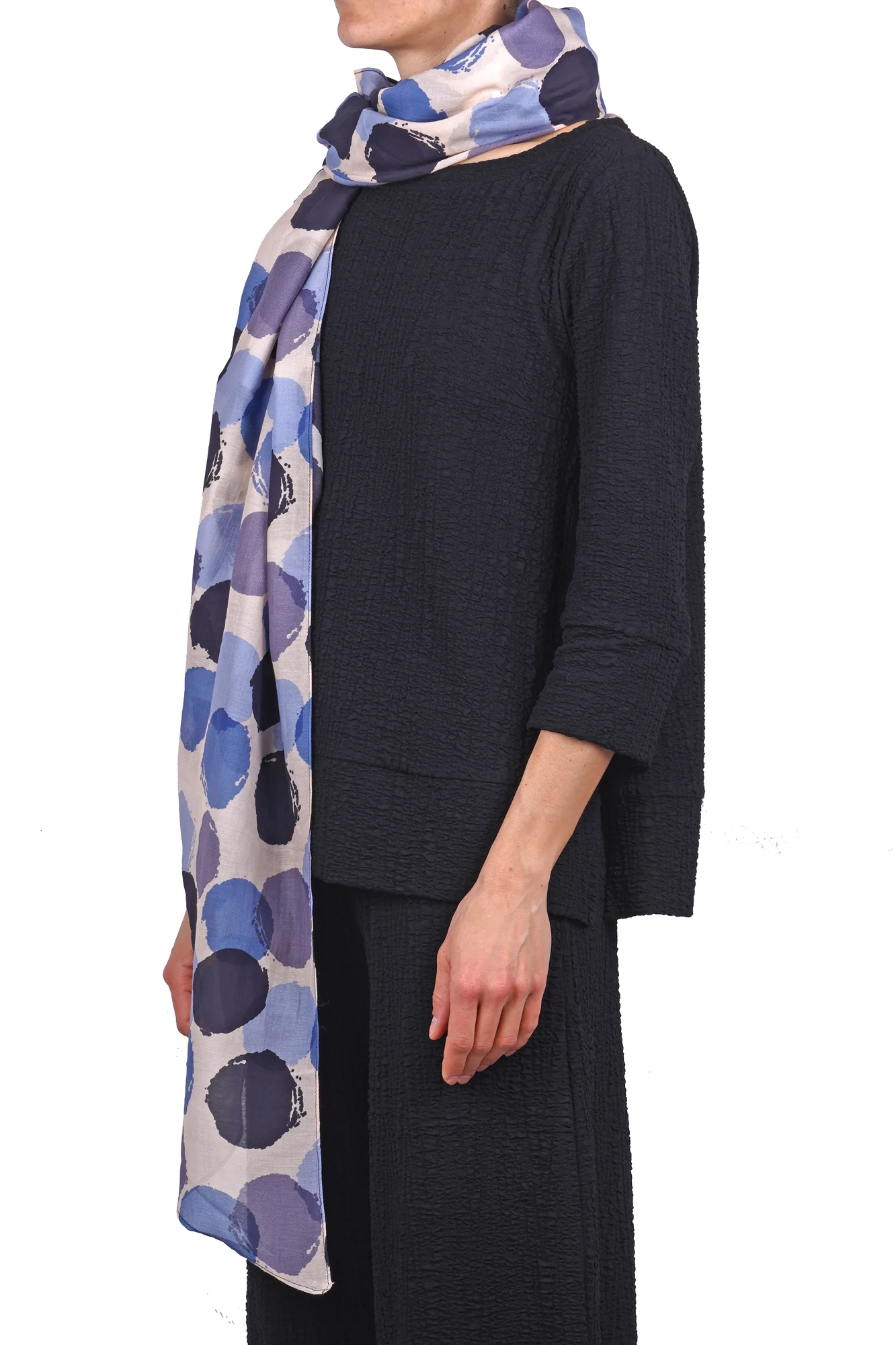 Alessia Santi - Sciarpa - 470204 - Beige/Blu - Image 4