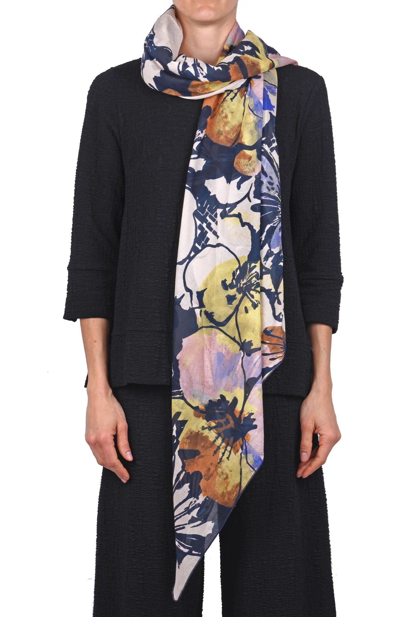 Alessia Santi - Sciarpa - 470206 - Beige/Blu - Image 3