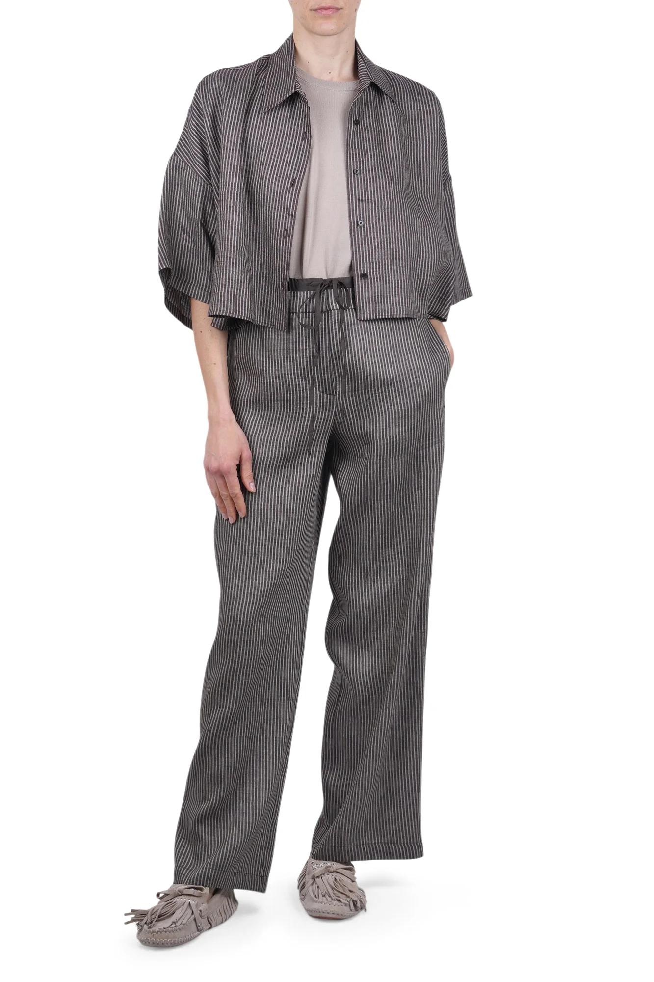 Alysi - Camicia - 471192 - Marrone/Panna - Image 2