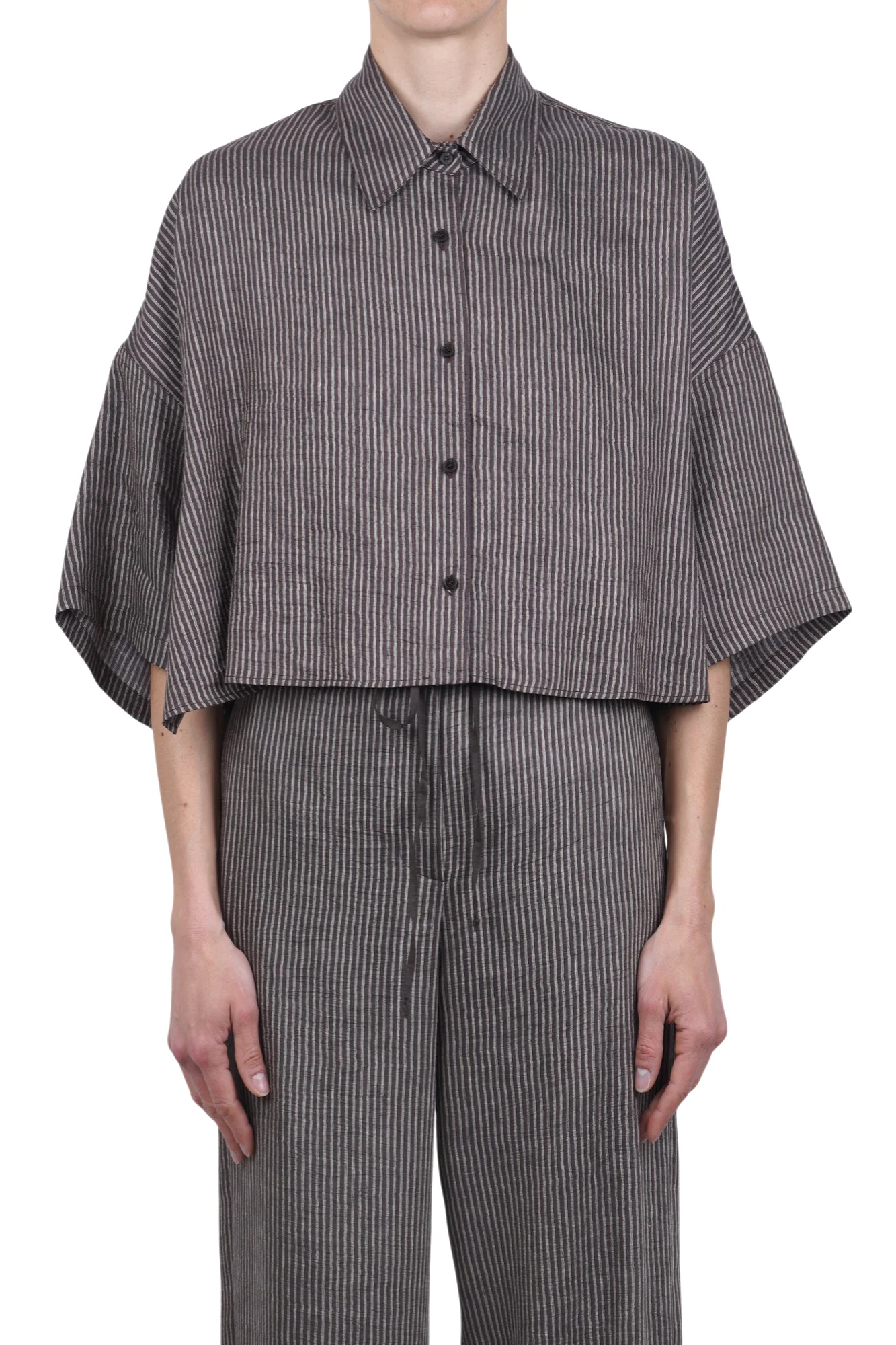 Alysi - Camicia - 471192 - Marrone/Panna - Image 3