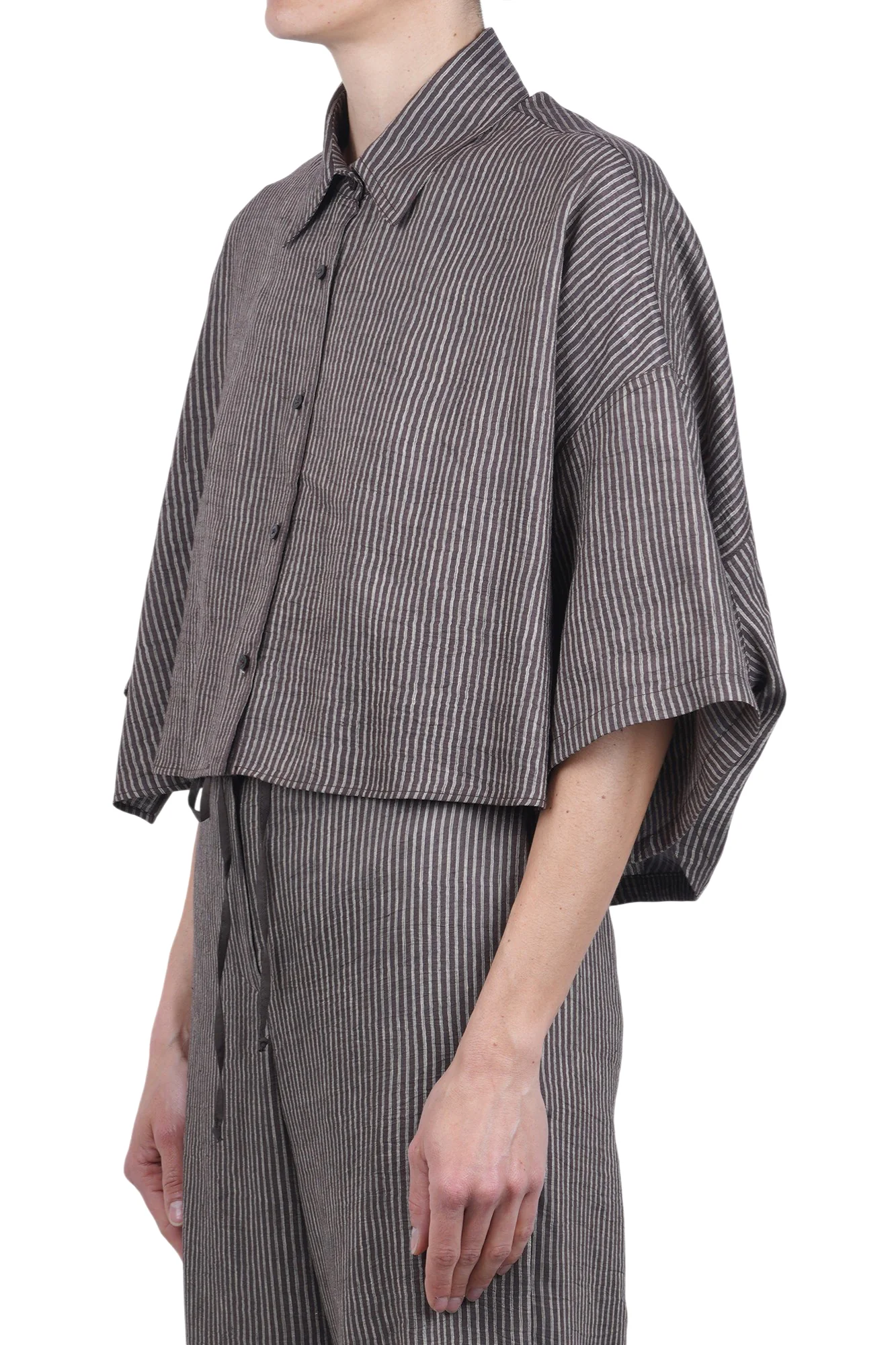 Alysi - Camicia - 471192 - Marrone/Panna - Image 4
