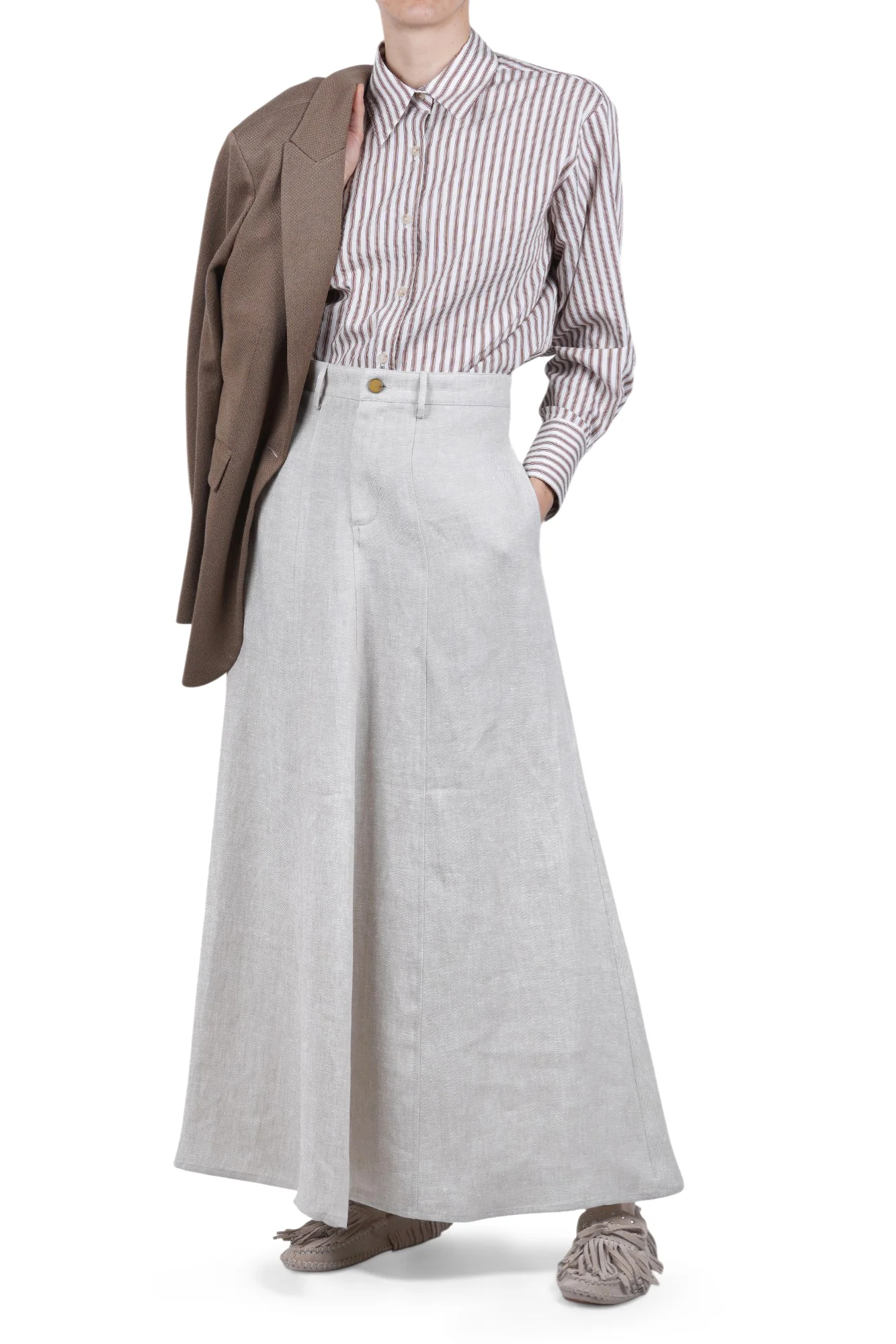 Alysi - Camicia - 471196 - Bianco/Marrone - Image 2