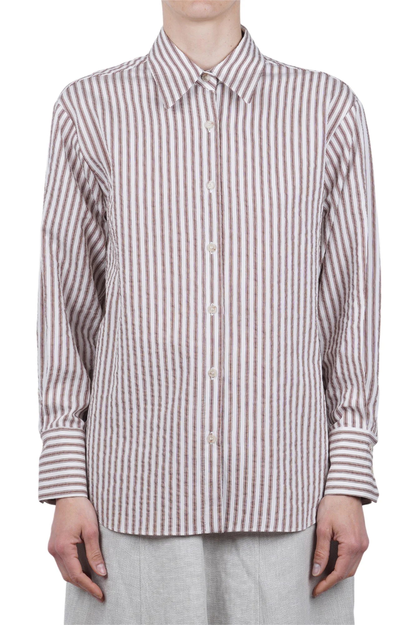 Alysi - Camicia - 471196 - Bianco/Marrone - Image 3