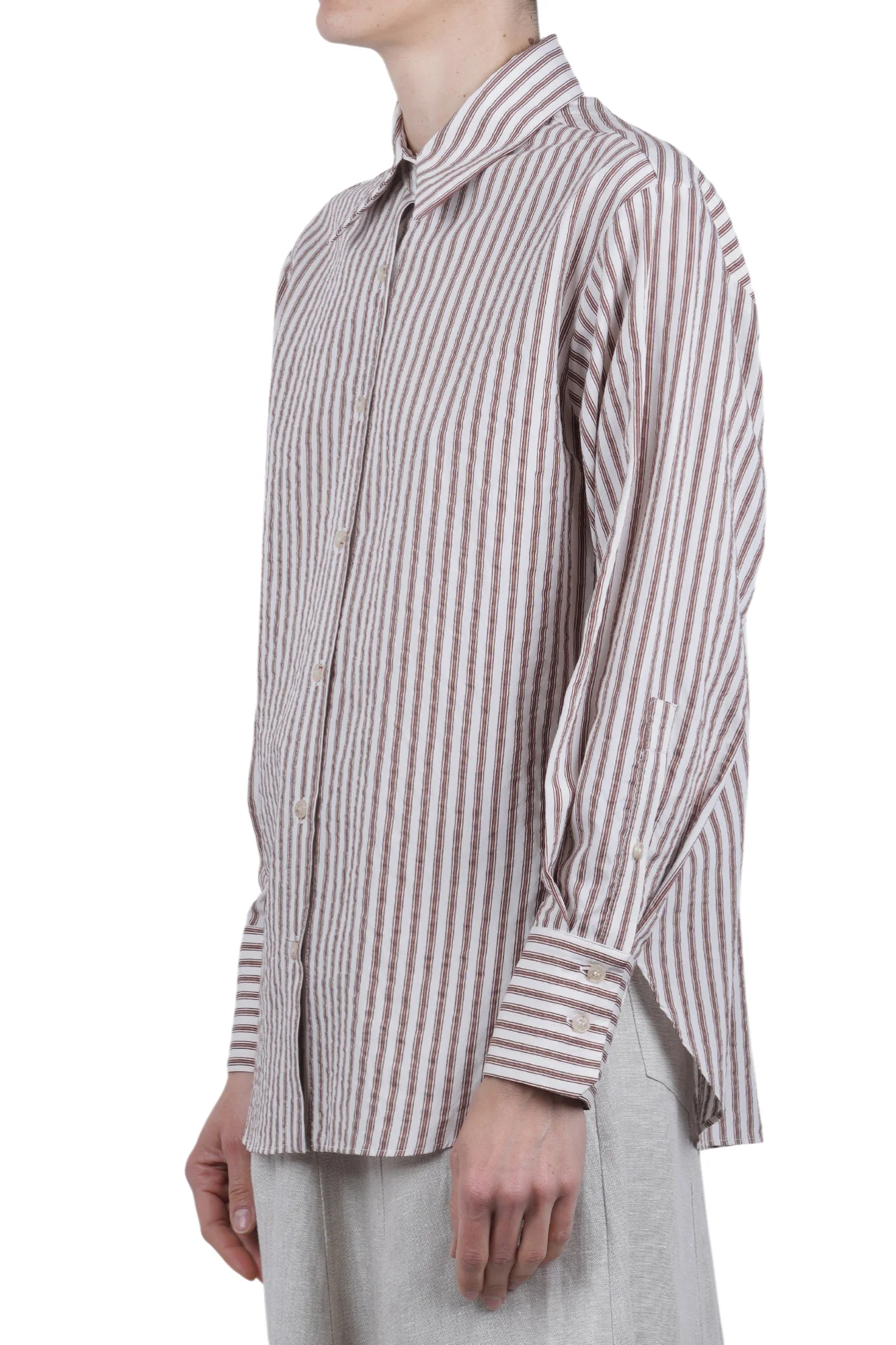 Alysi - Camicia - 471196 - Bianco/Marrone - Image 4