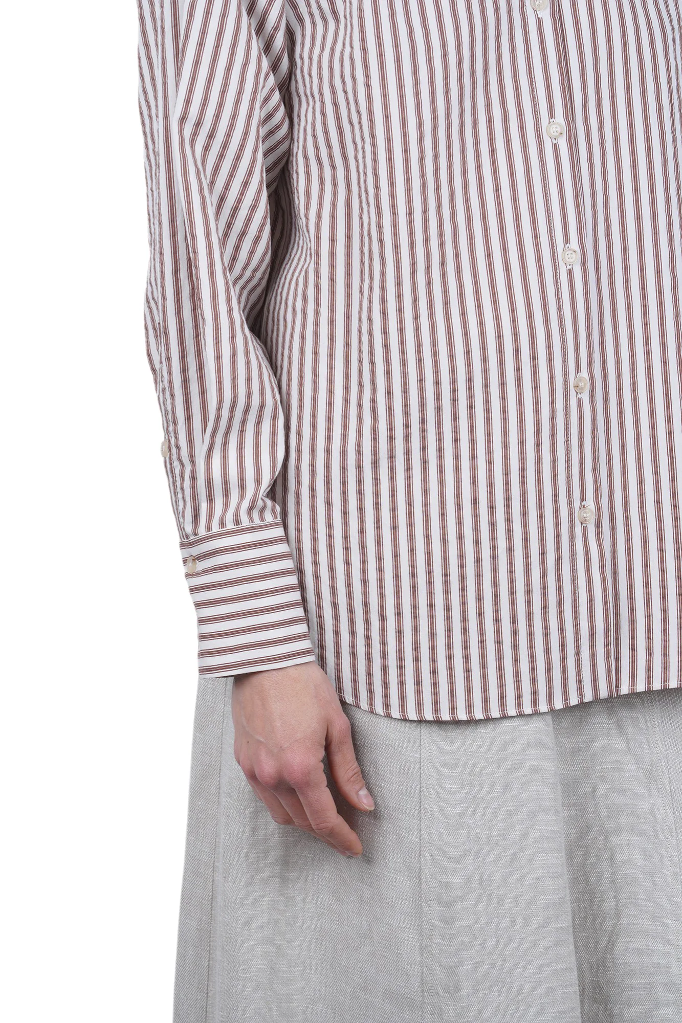 Alysi - Camicia - 471196 - Bianco/Marrone - Image 6