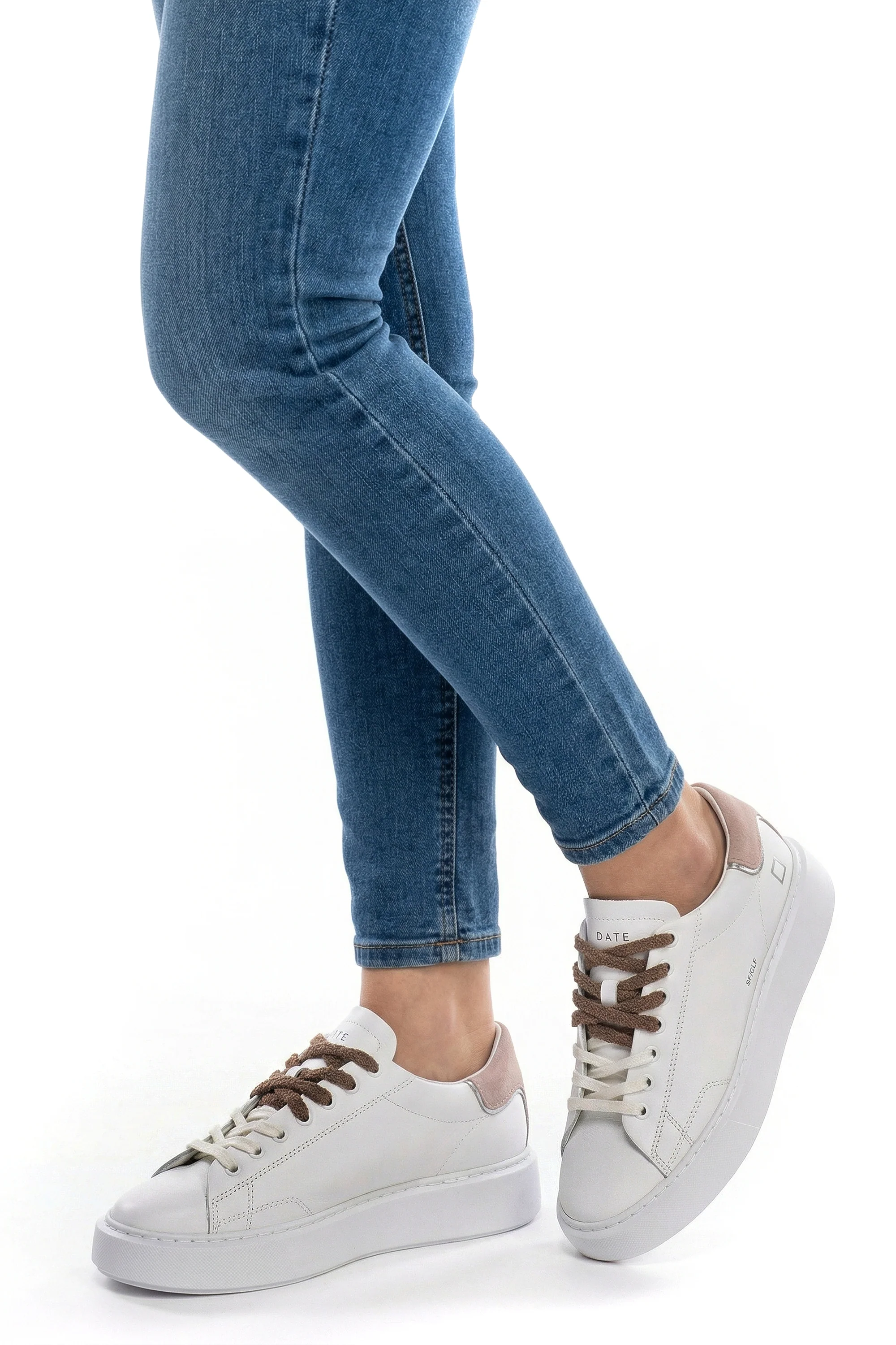 DATE - Sneakers - 470674 - Bianco/Rosa - Image 6