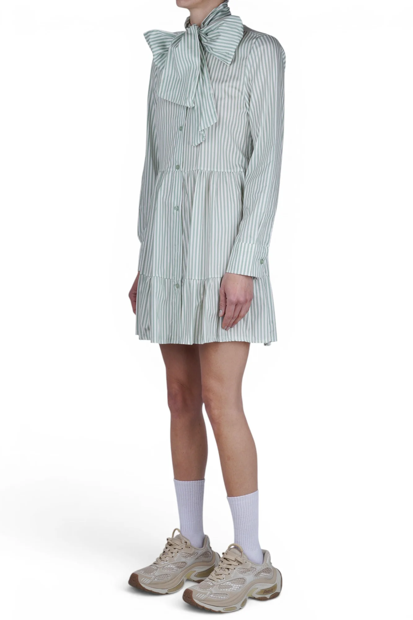 La Femme Blanche - Abito - 471479 - Bianco/Verde - Image 4