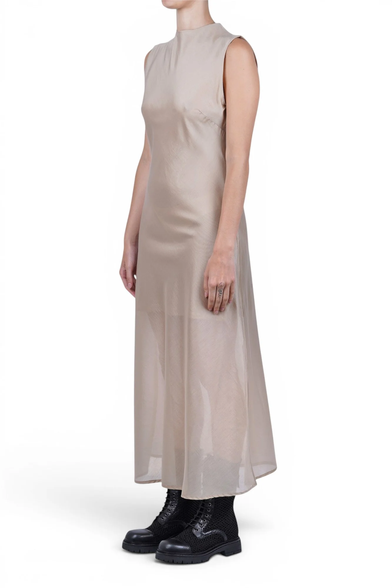La Femme Blanche - Abito - 471590 - Beige - Image 4