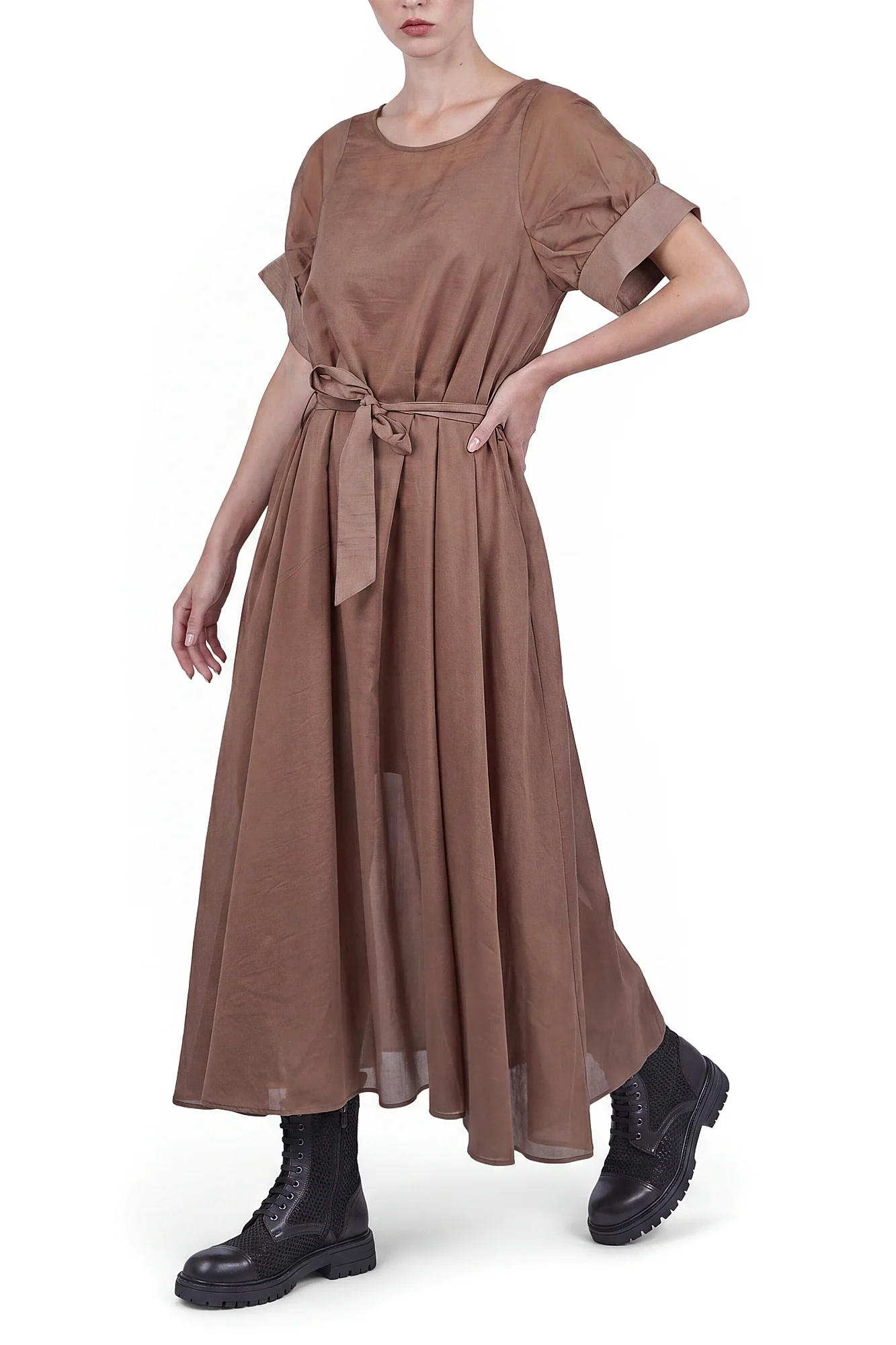 La Femme Blanche - Abito - 471591 - Marrone - Image 2