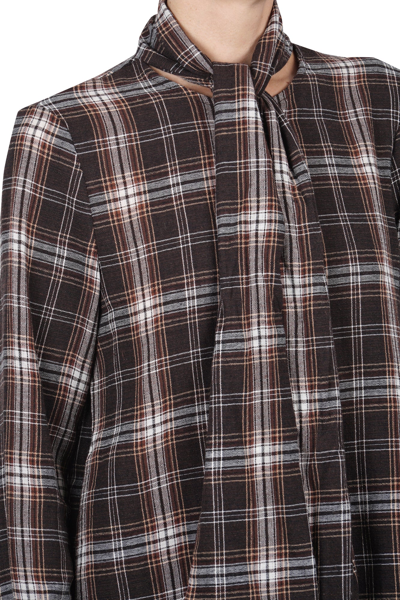 La Femme Blanche - Camicia - 461520 - Bianco/Marrone - Image 6