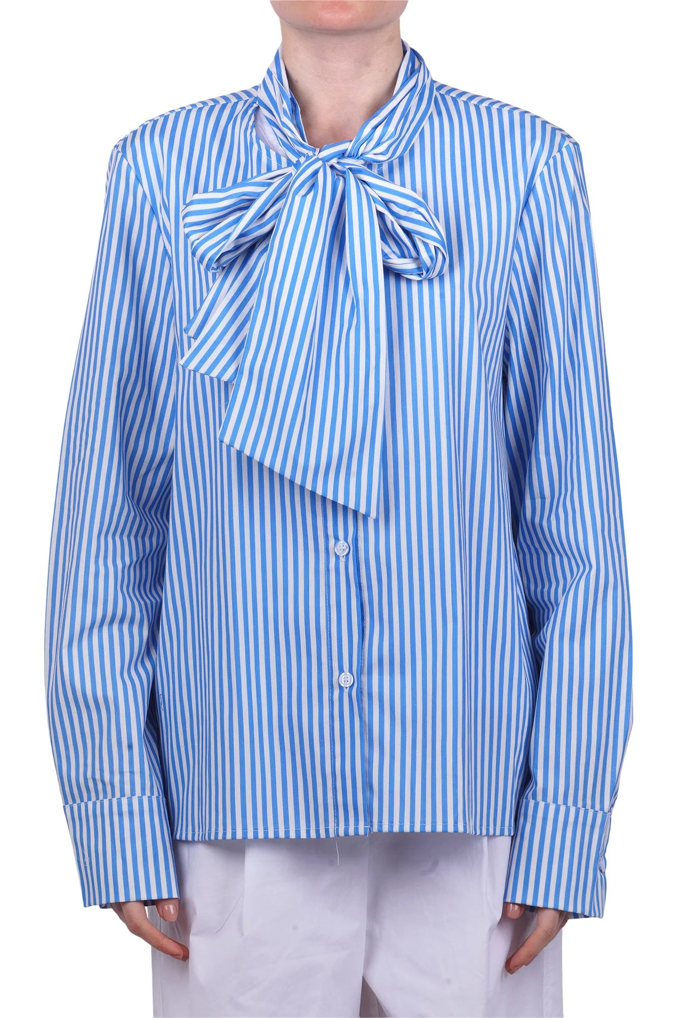 La Femme Blanche - Camicia - 471200 - Bianco/Azzurro - Image 3