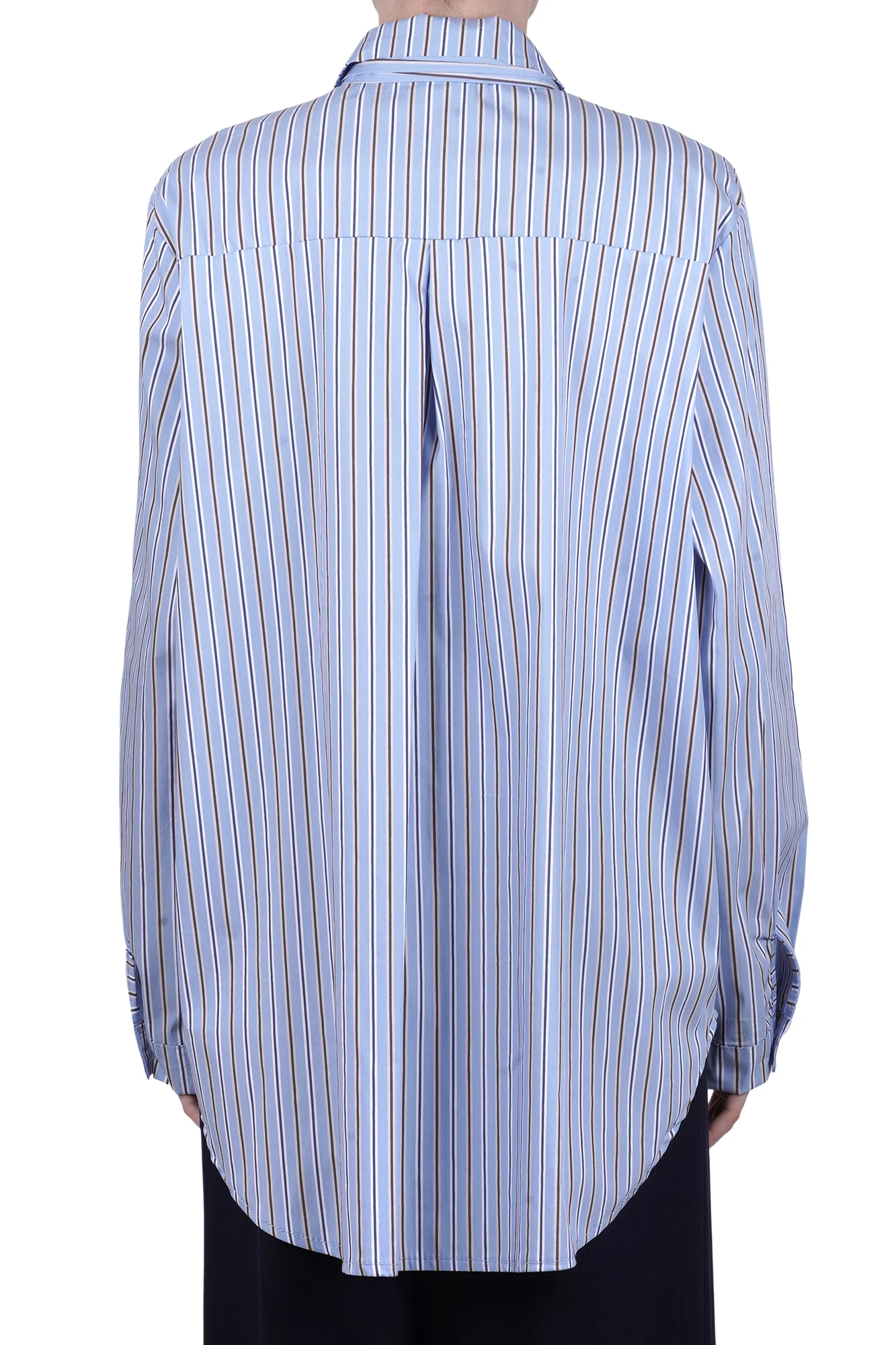 La Femme Blanche - Camicia - 471201 - Azzurro/Marrone - Image 5