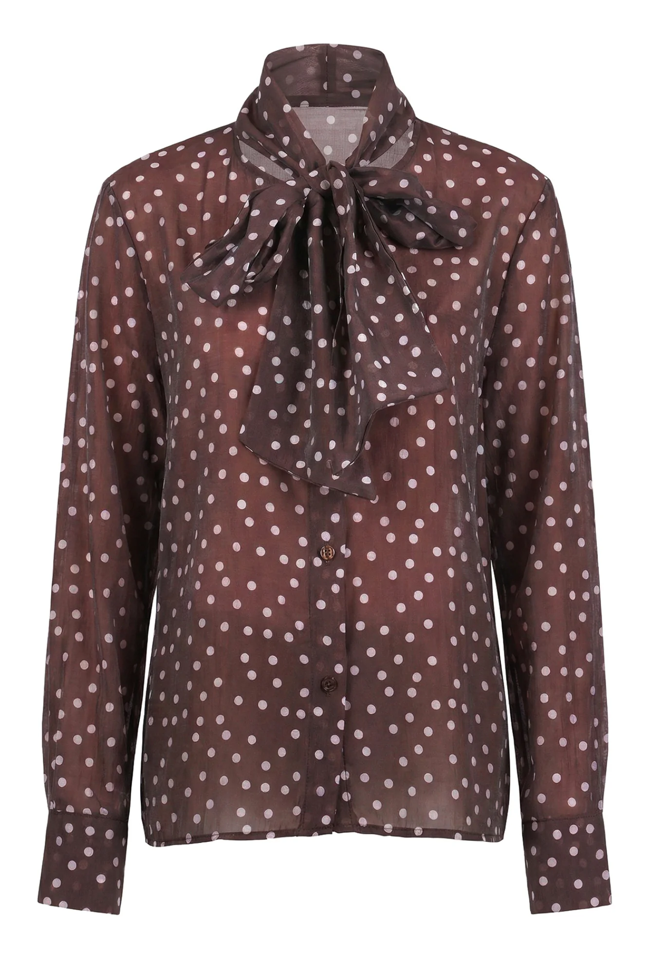La Femme Blanche - Camicia - 471206 - Bianco/Marrone