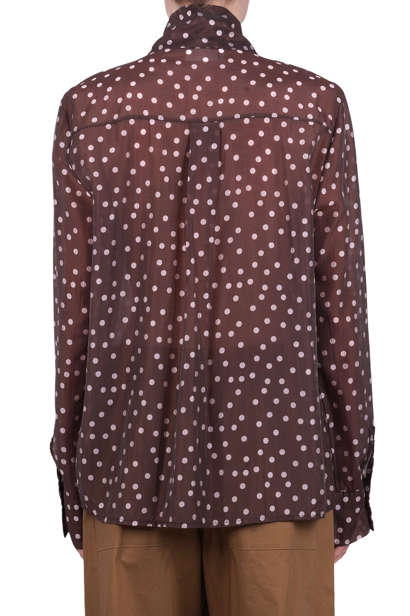 La Femme Blanche - Camicia - 471206 - Bianco/Marrone - Image 5