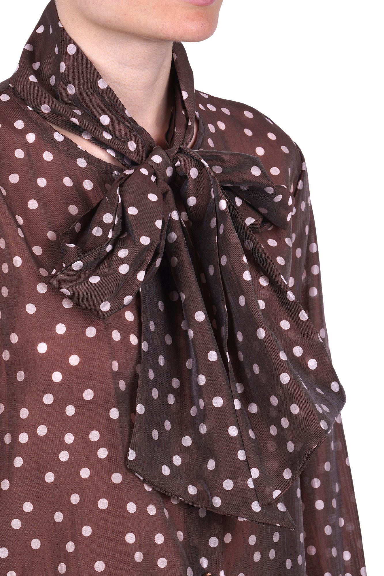 La Femme Blanche - Camicia - 471206 - Bianco/Marrone - Image 6