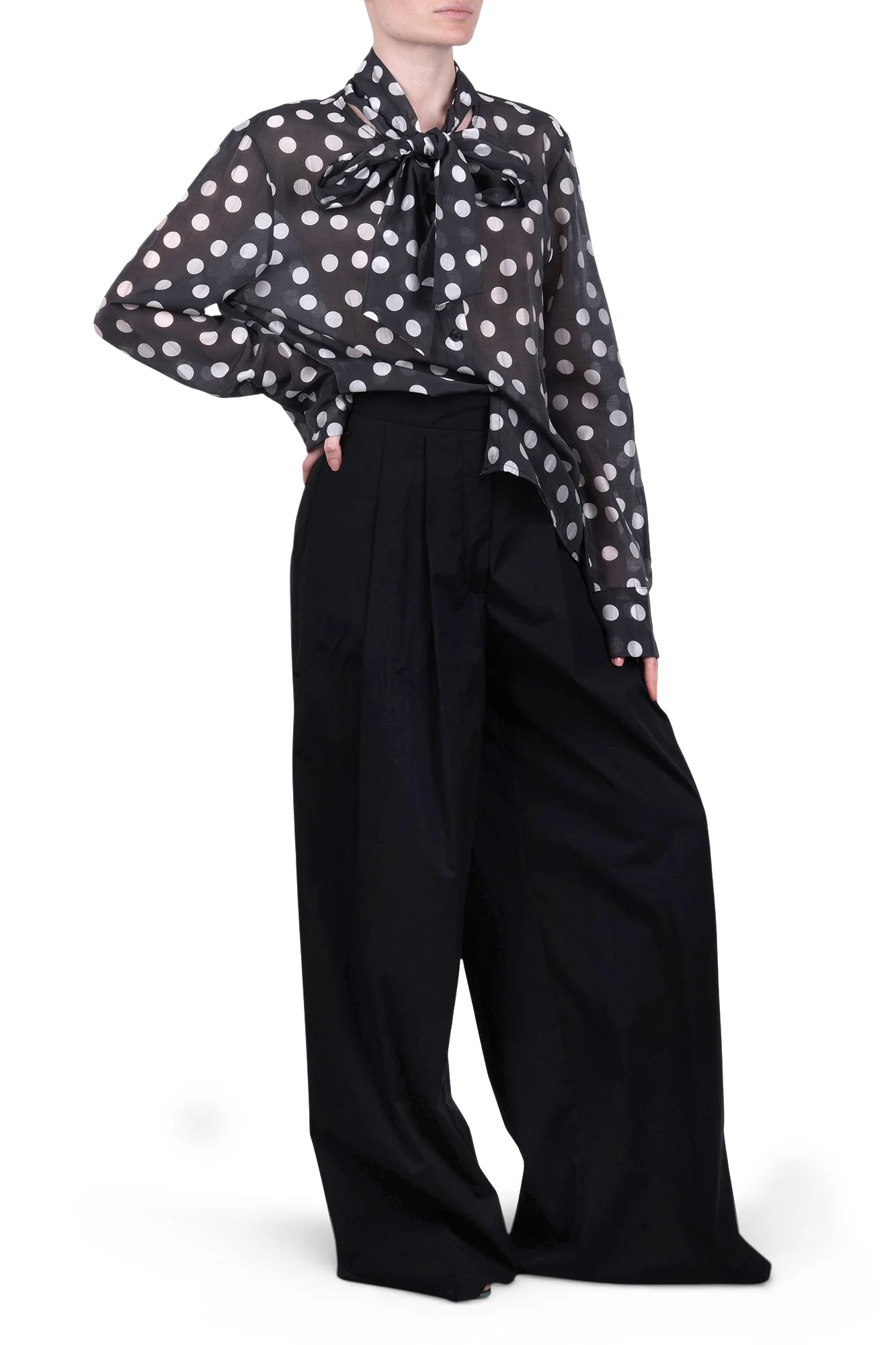 La Femme Blanche - Camicia - 471206 - Bianco/Nero - Image 2