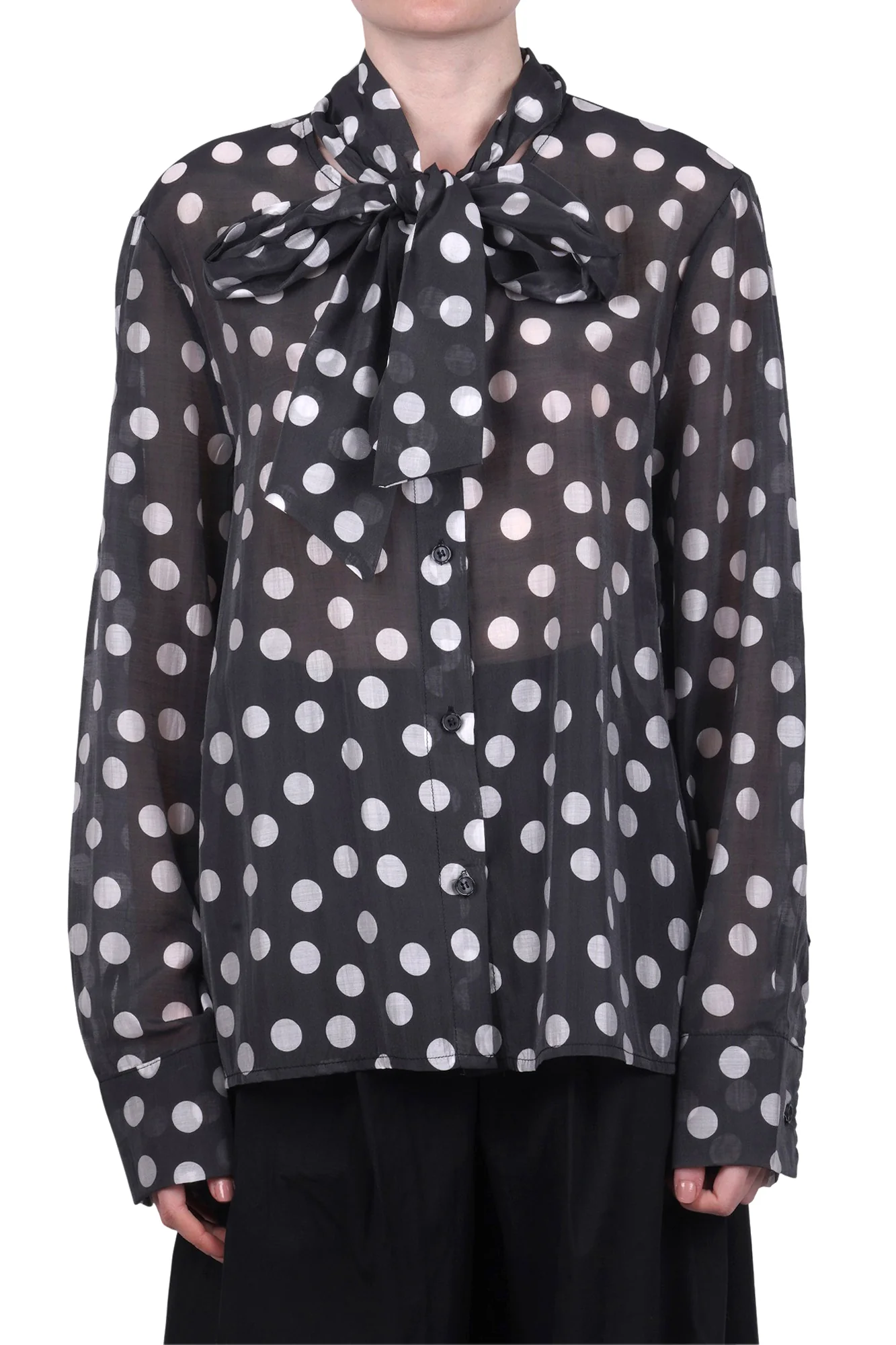 La Femme Blanche - Camicia - 471206 - Bianco/Nero - Image 3