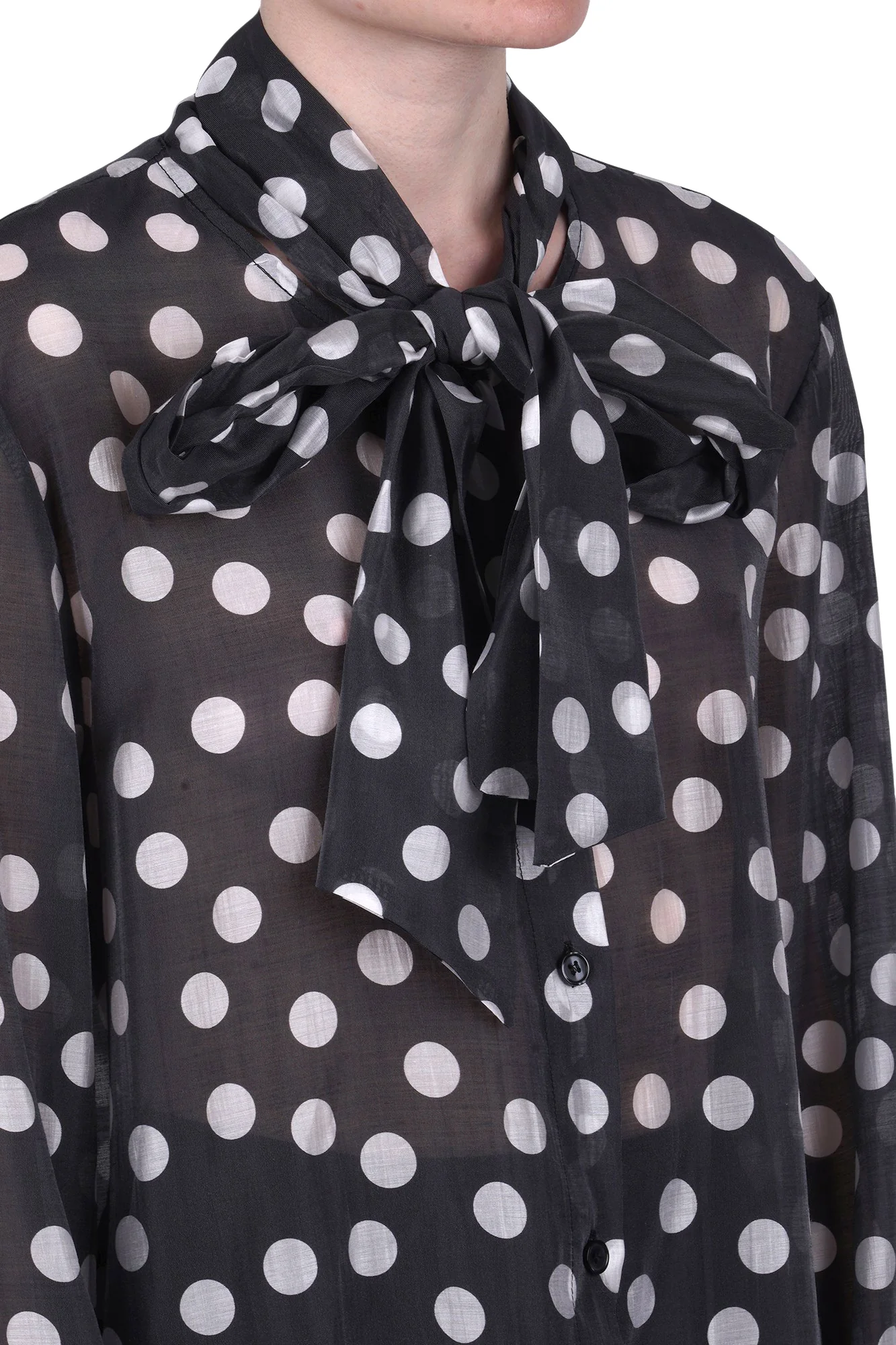 La Femme Blanche - Camicia - 471206 - Bianco/Nero - Image 6