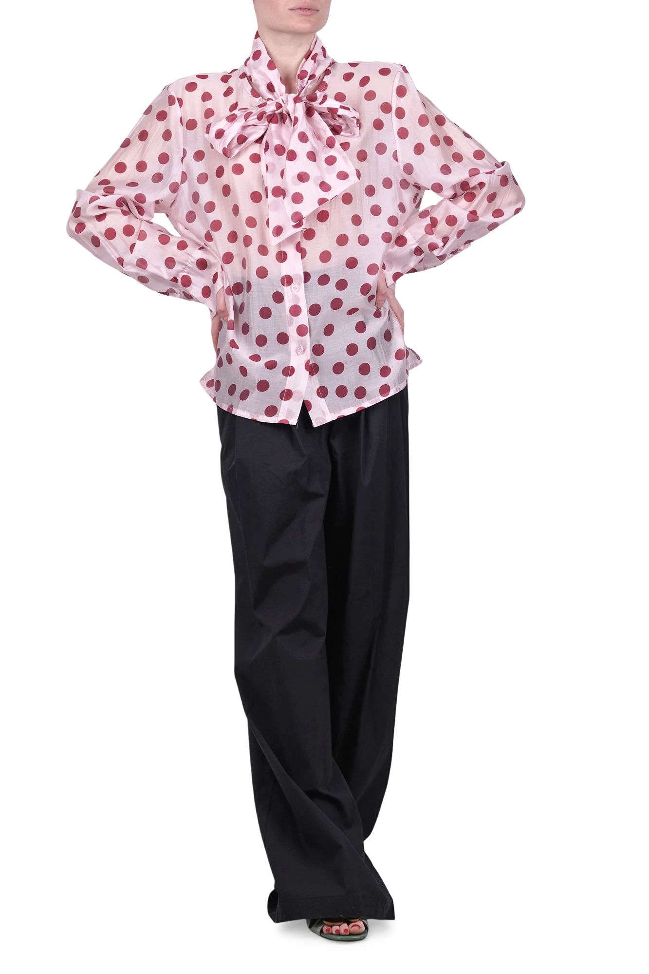 La Femme Blanche - Camicia - 471206 - Rosa/Rosso - Image 2