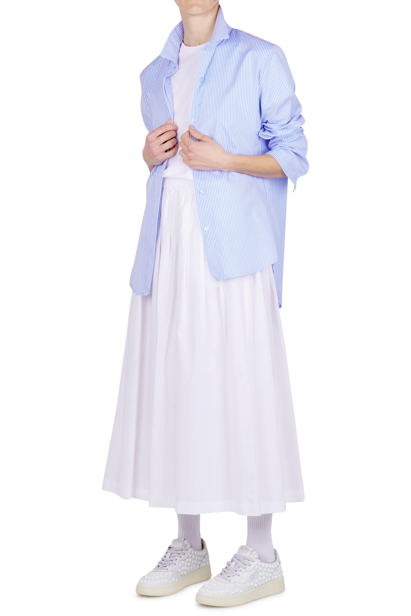 La Femme Blanche - Camicia - 471207 - Bianco/Azzurro - Image 2