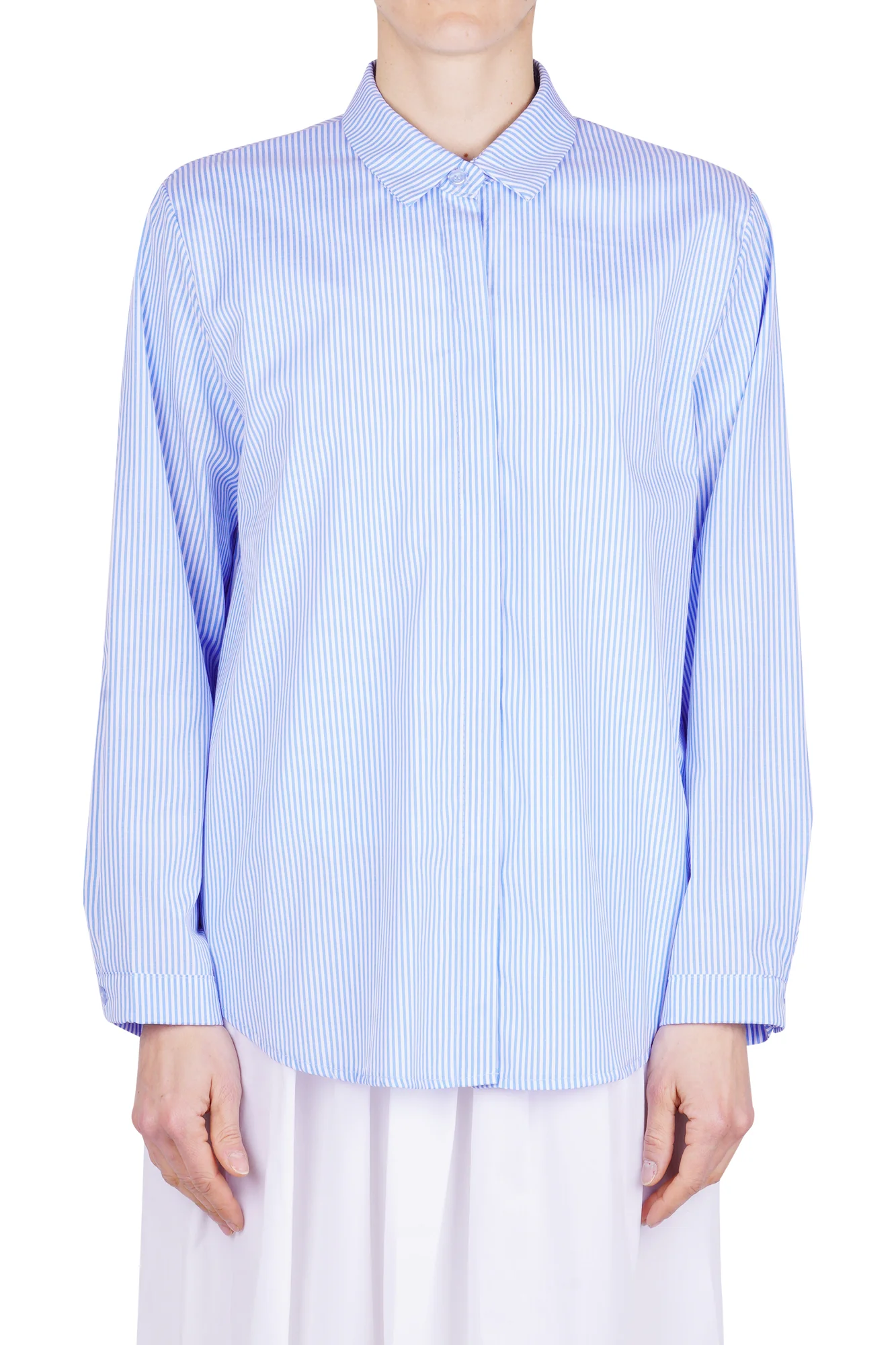 La Femme Blanche - Camicia - 471207 - Bianco/Azzurro - Image 3