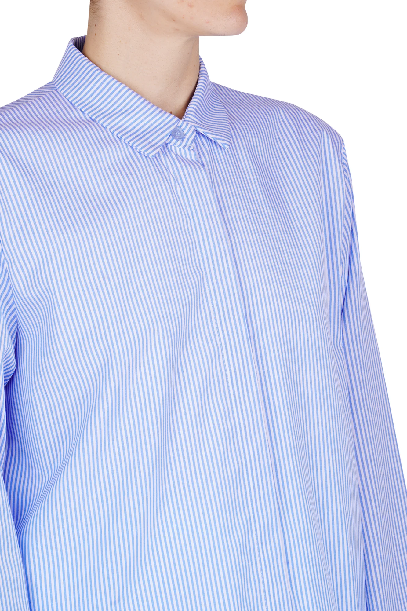 La Femme Blanche - Camicia - 471207 - Bianco/Azzurro - Image 6