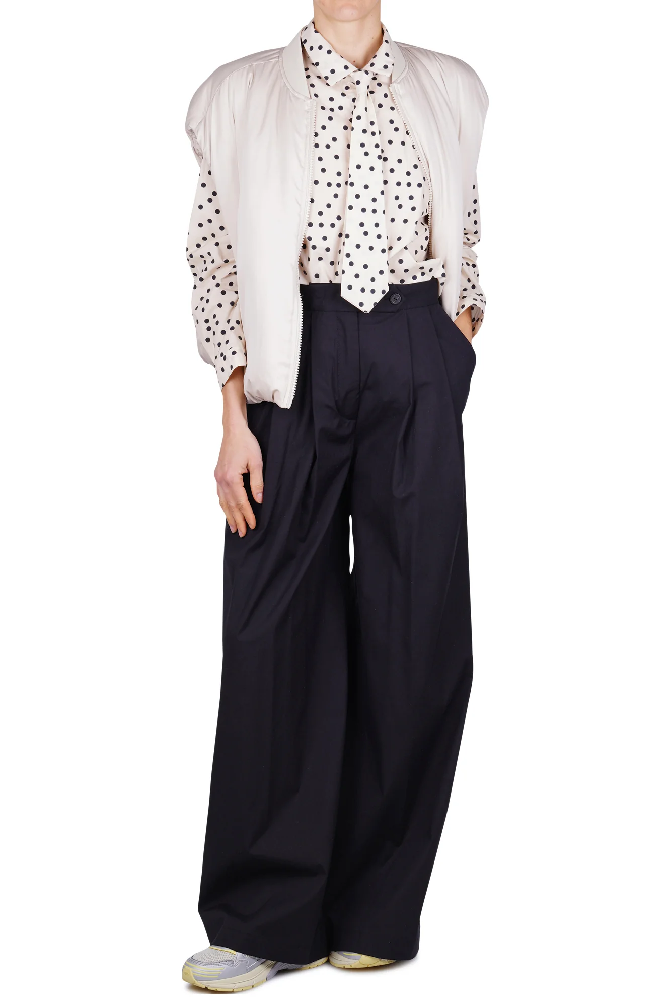 La Femme Blanche - Camicia - 471208 - Beige/Nero - Image 2