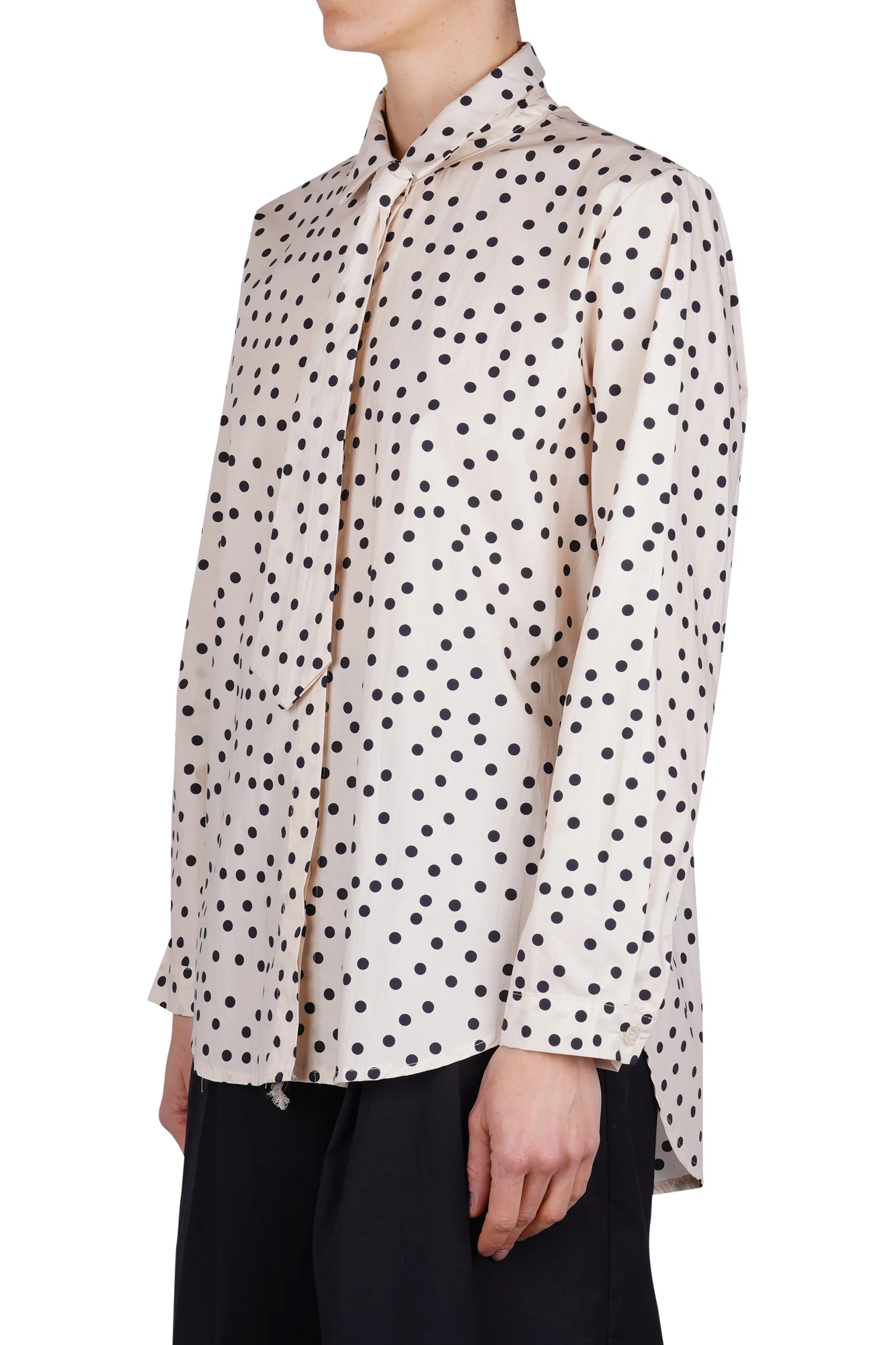 La Femme Blanche - Camicia - 471208 - Beige/Nero - Image 4