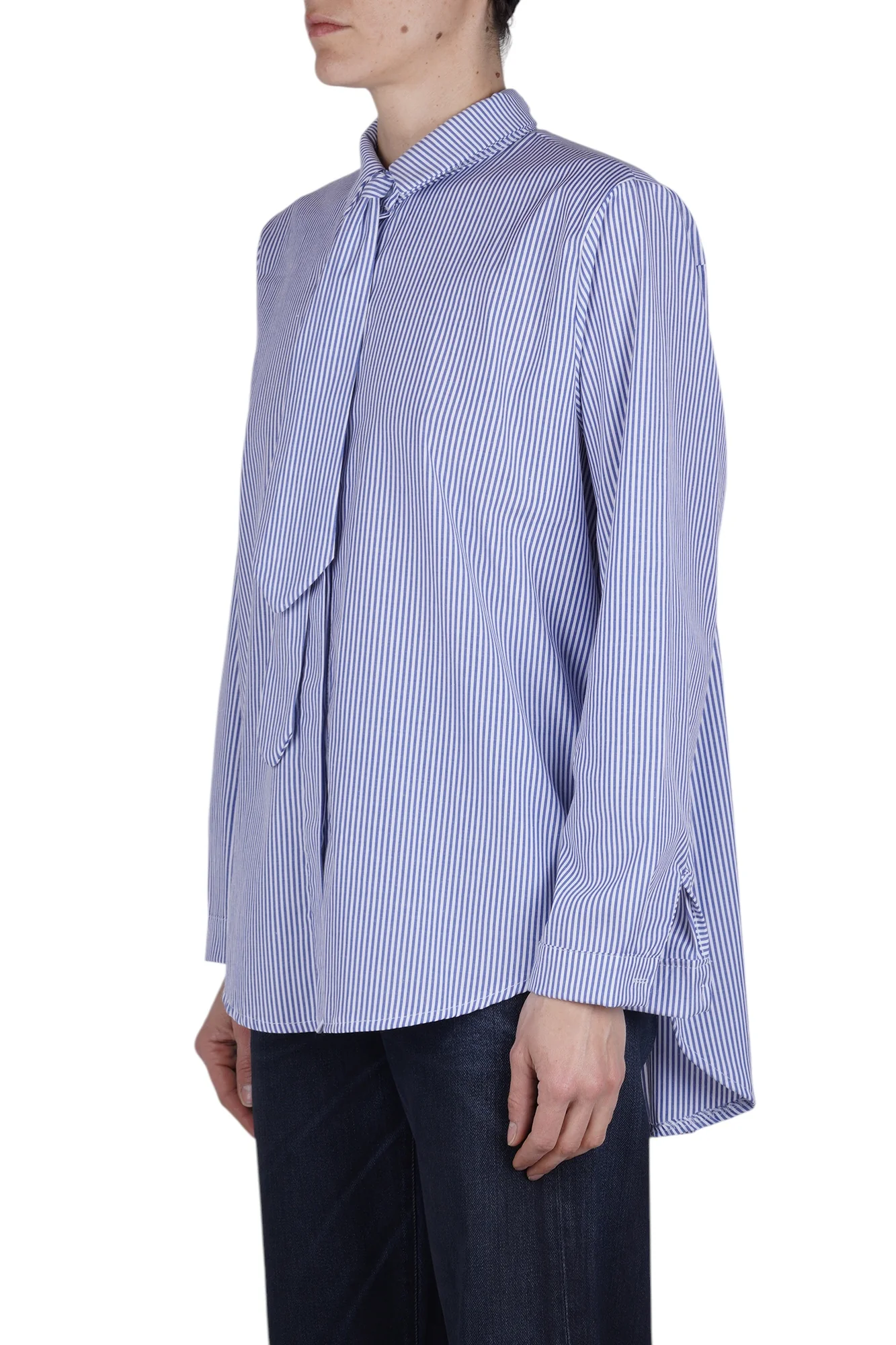 La Femme Blanche - Camicia - 471210 - Bianco/Blu - Image 4