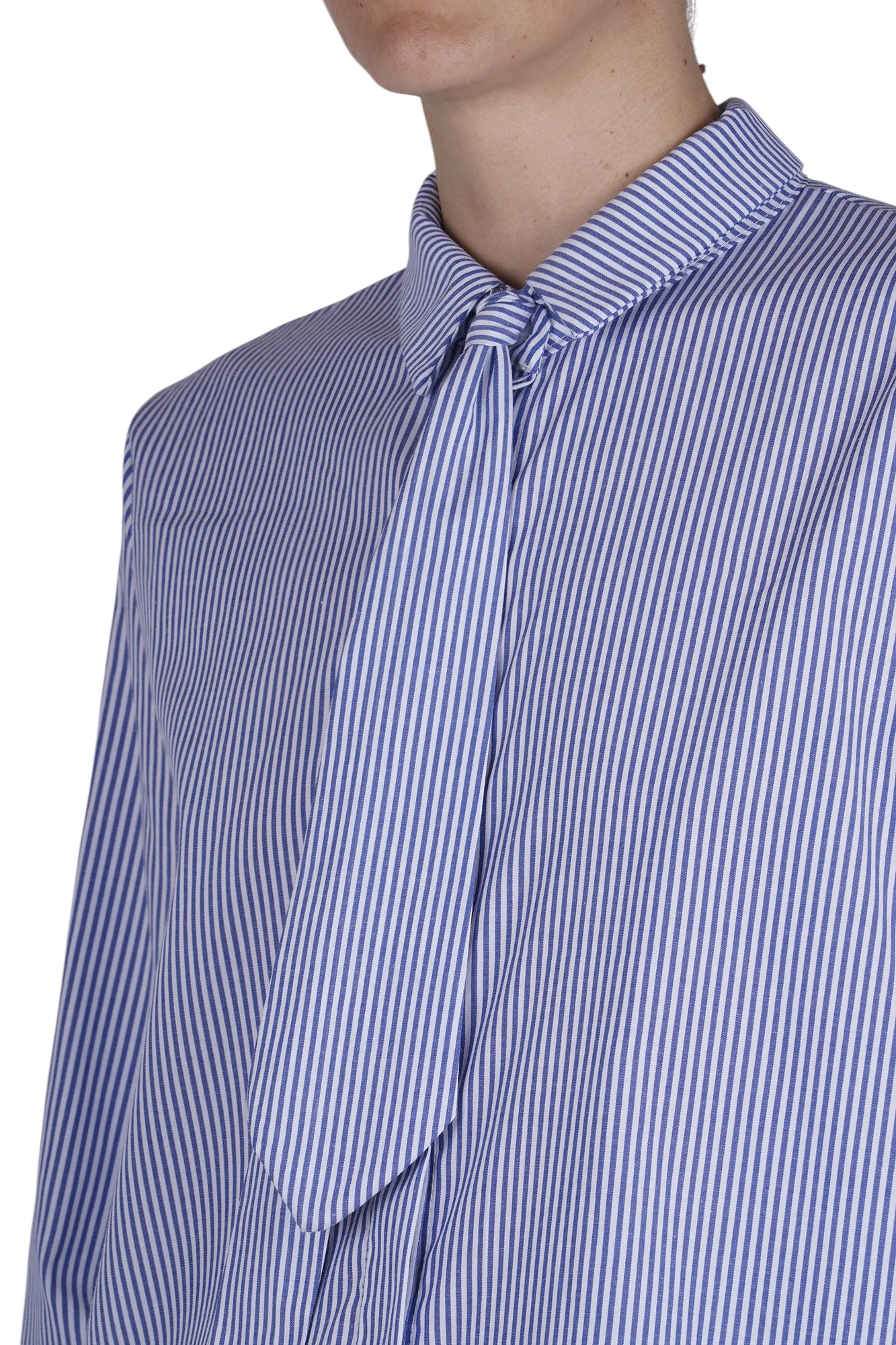 La Femme Blanche - Camicia - 471210 - Bianco/Blu - Image 6