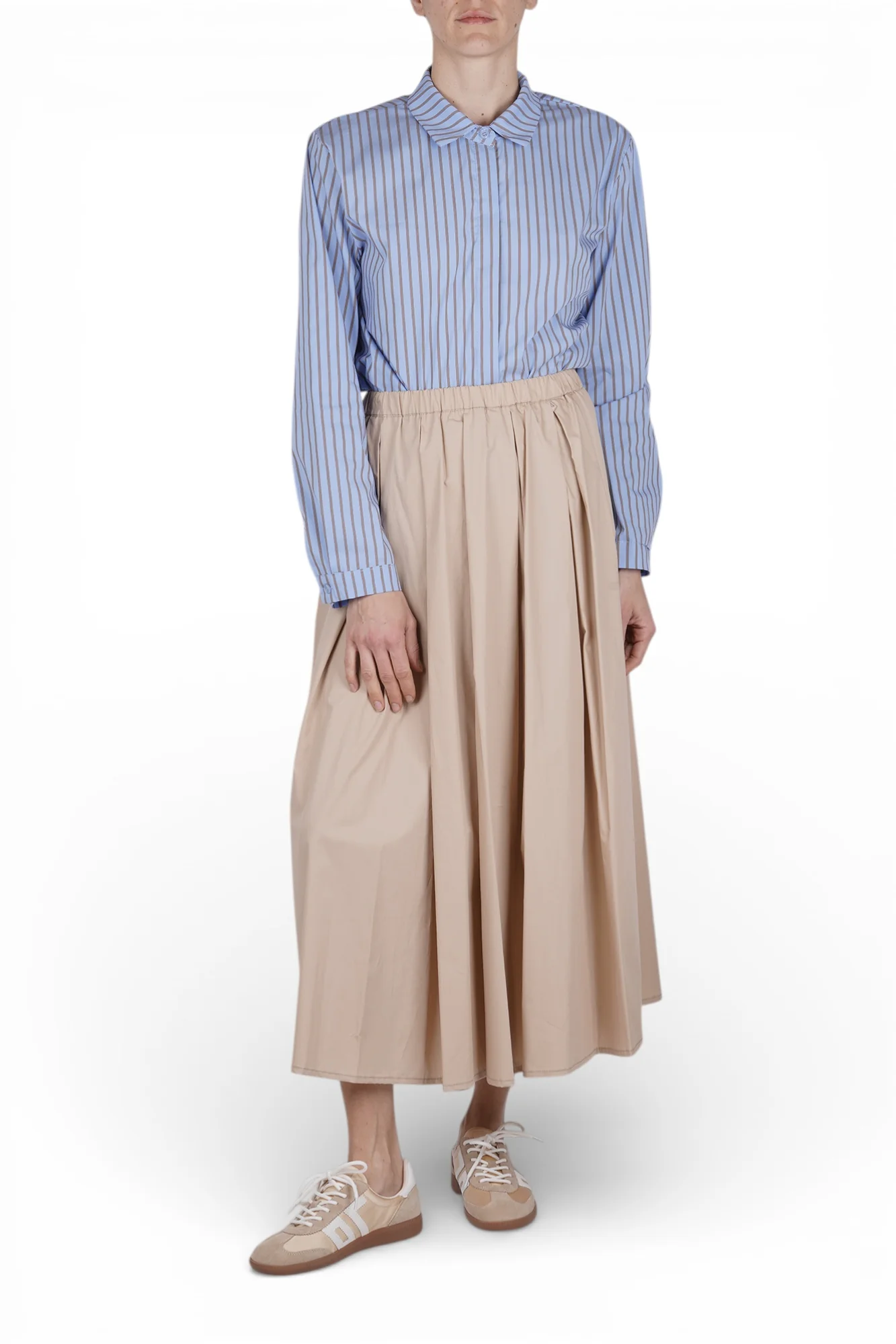 La Femme Blanche - Camicia - 471213 - Celeste/Marrone - Image 2