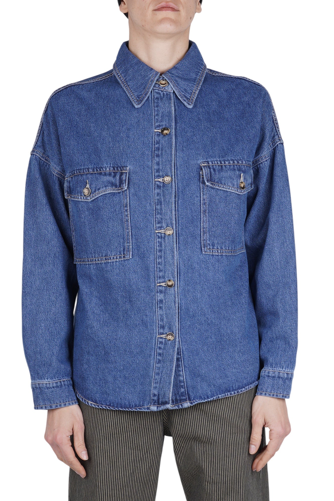 La Femme Blanche - Camicia - 471218 - Denim chiaro - Image 3