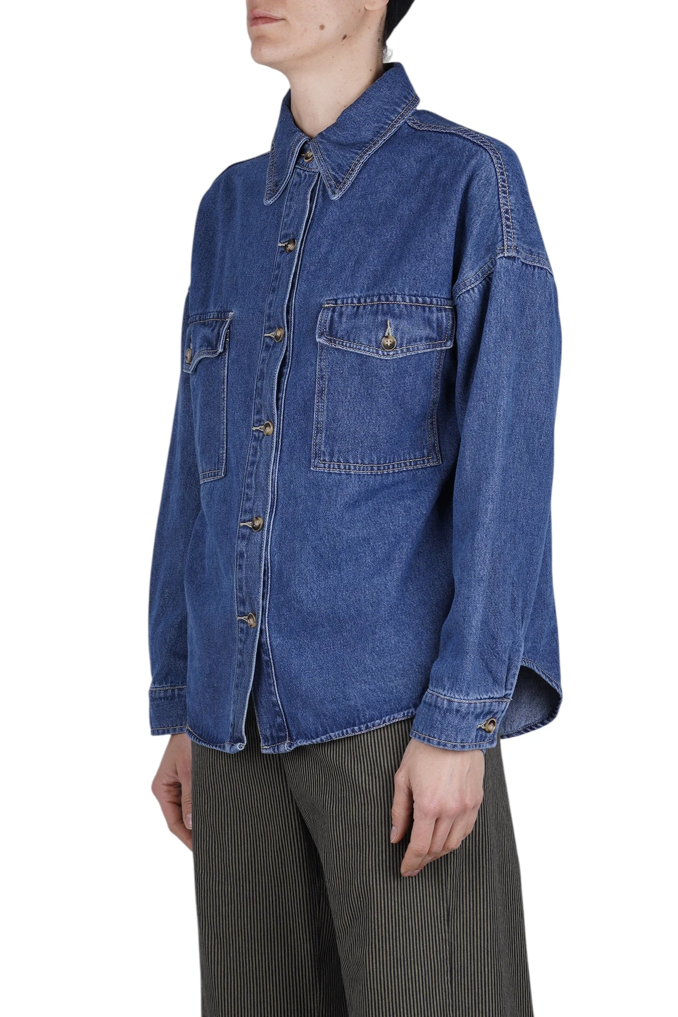 La Femme Blanche - Camicia - 471218 - Denim chiaro - Image 4