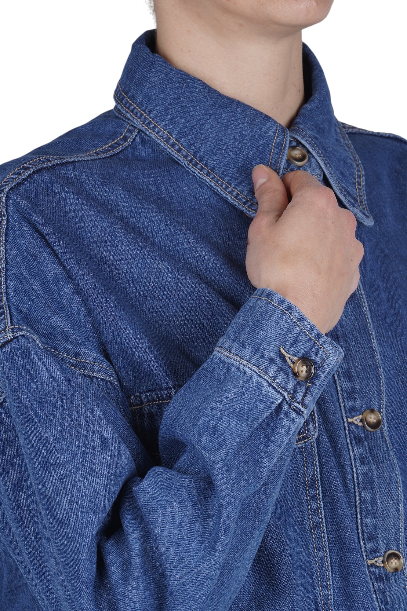 La Femme Blanche - Camicia - 471218 - Denim chiaro - Image 6