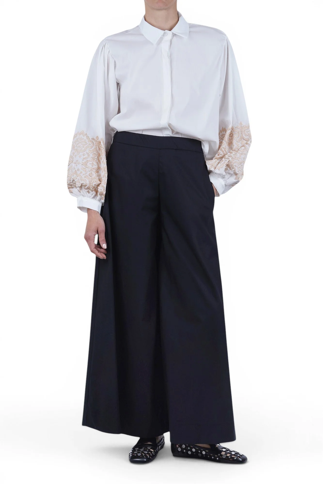 La Femme Blanche - Camicia - 471560 - Bianco/Beige - Image 2