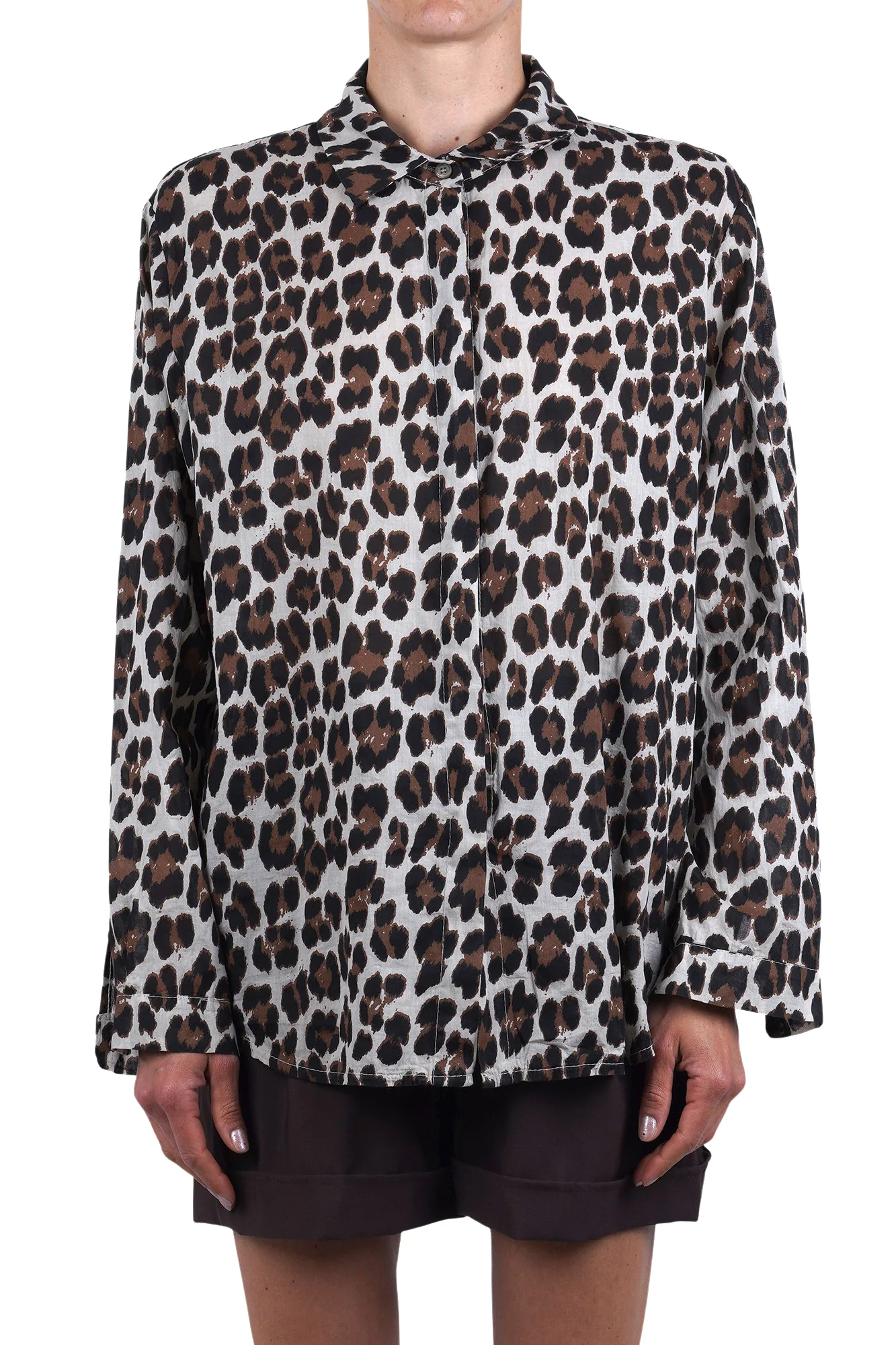 La Femme Blanche - Camicia - 471562 - Fantasia Marrone - Image 3