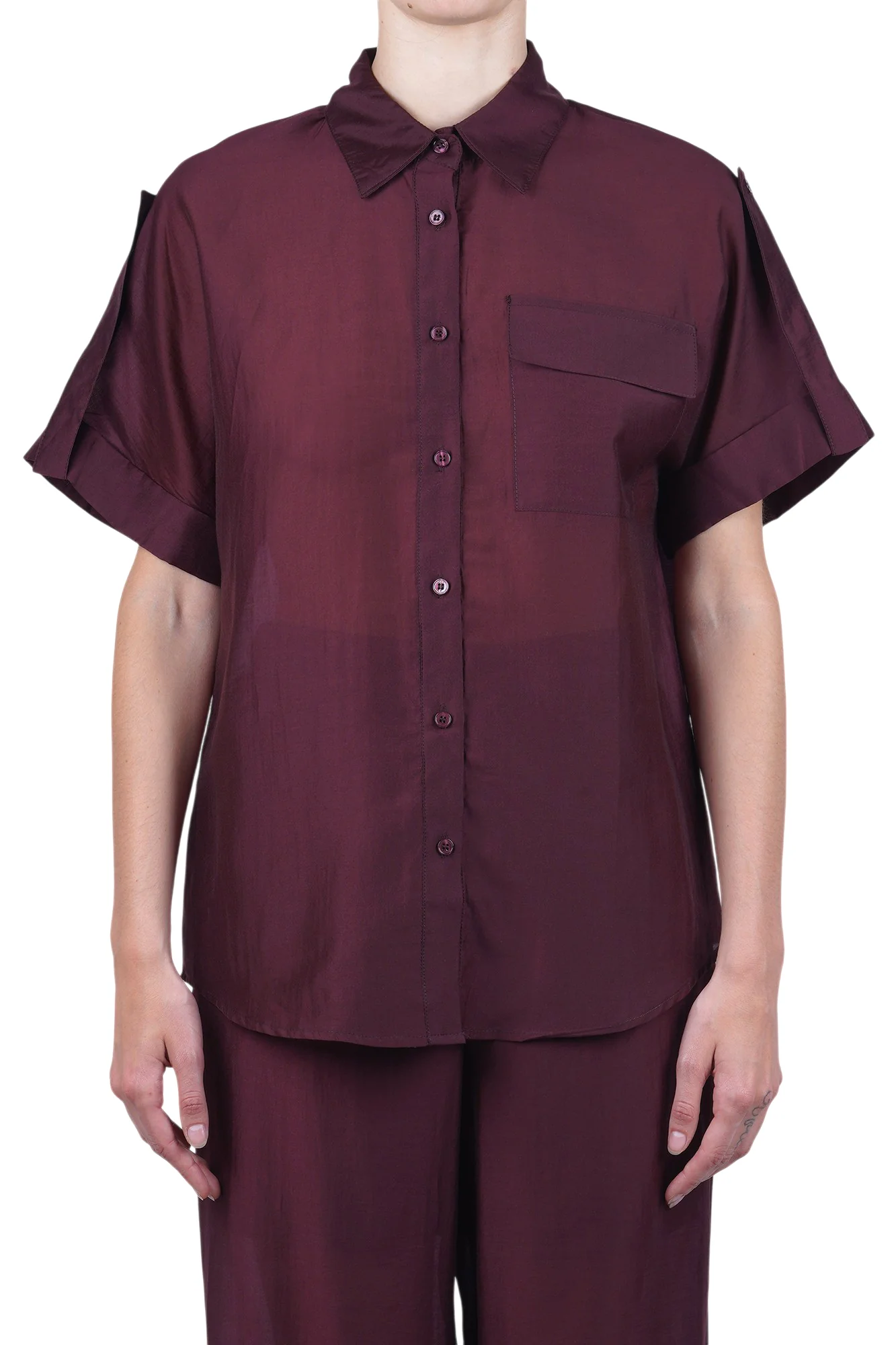 La Femme Blanche - Camicia - 471586 - Bordeaux - Image 3