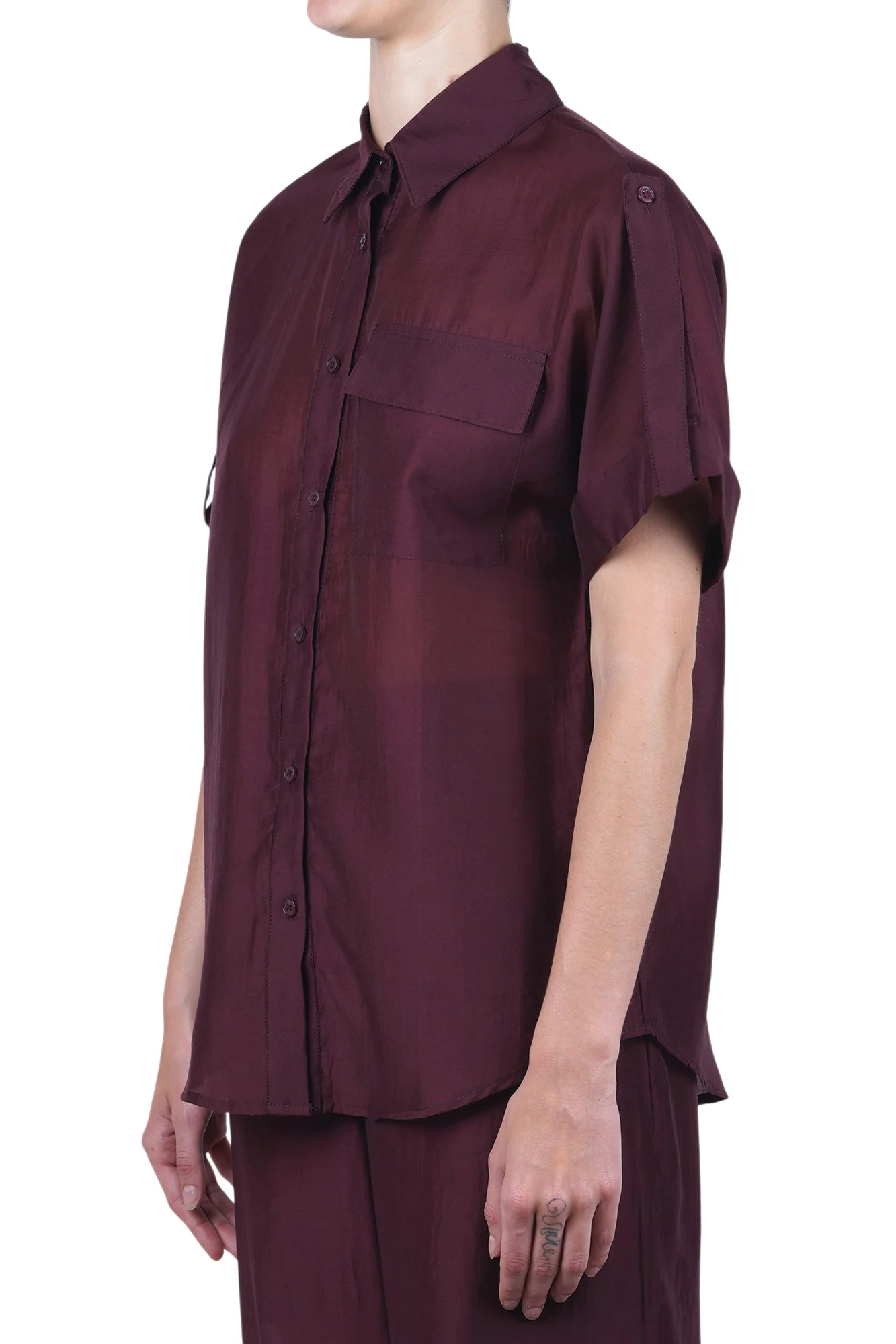 La Femme Blanche - Camicia - 471586 - Bordeaux - Image 4