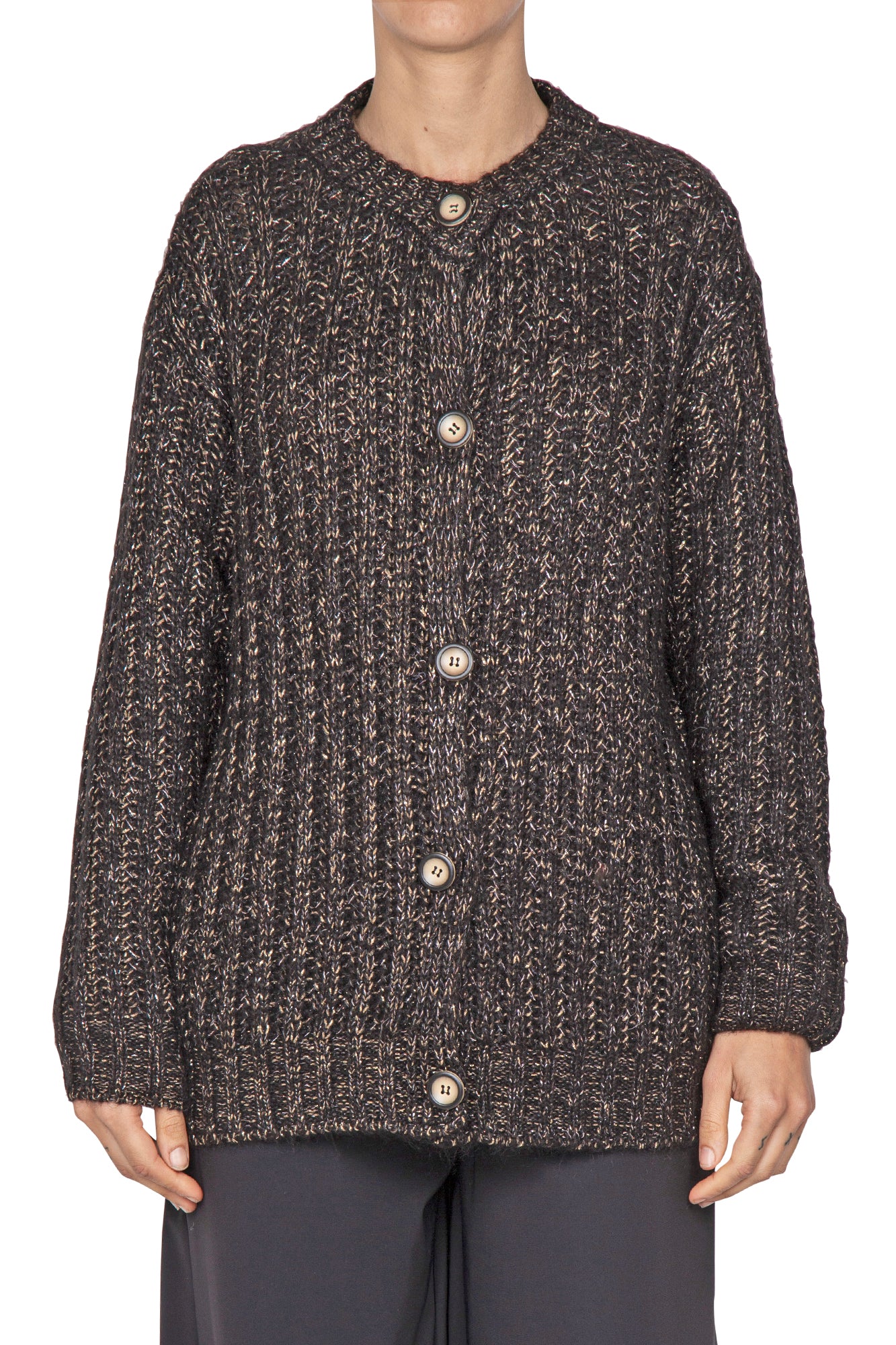 La Femme Blanche - Cardigan - 441809 - Nero - Image 3