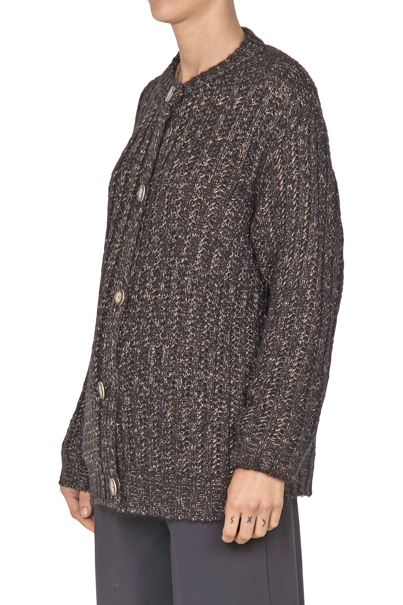 La Femme Blanche - Cardigan - 441809 - Nero - Image 4