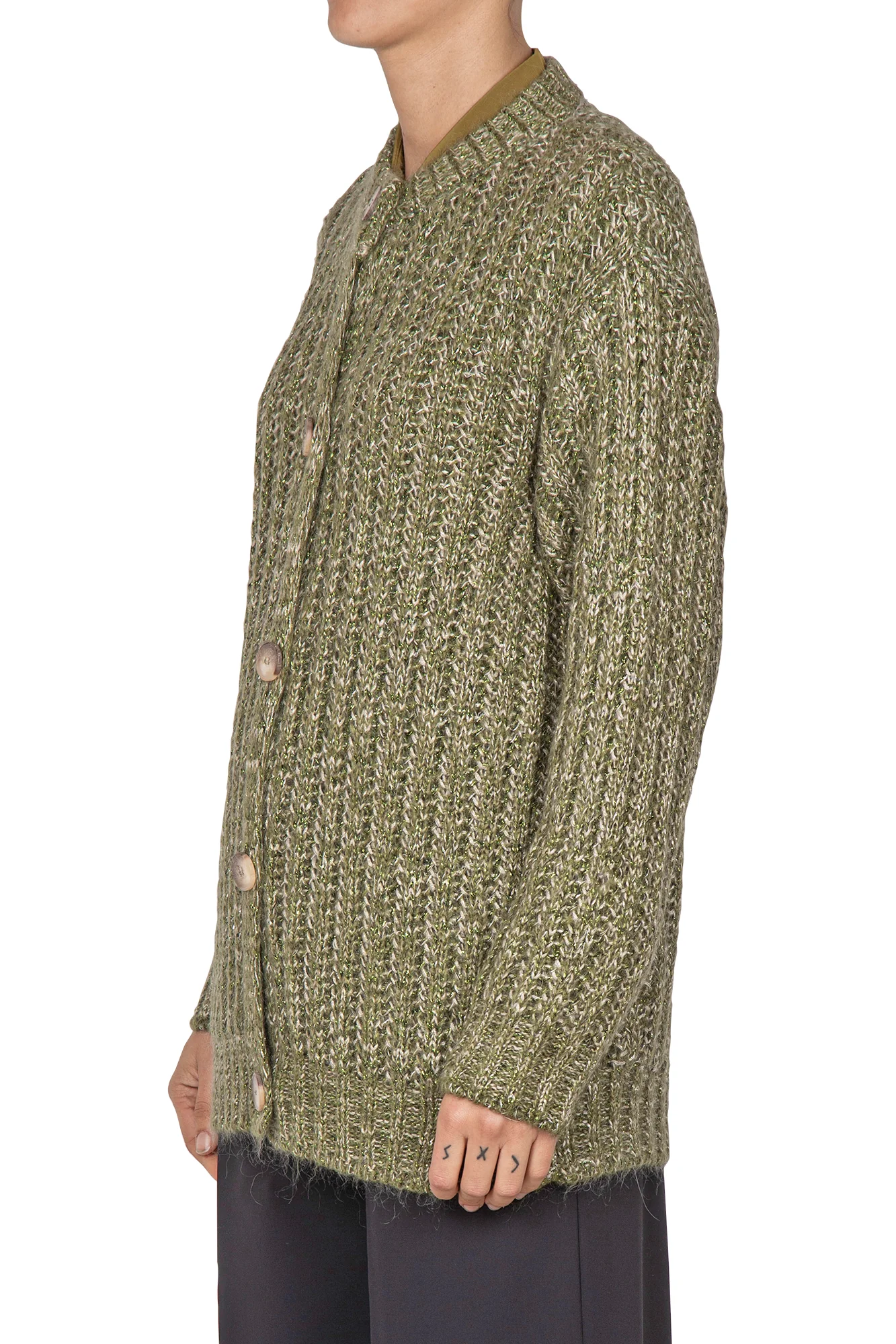 La Femme Blanche - Cardigan - 441809 - Verde - Image 4