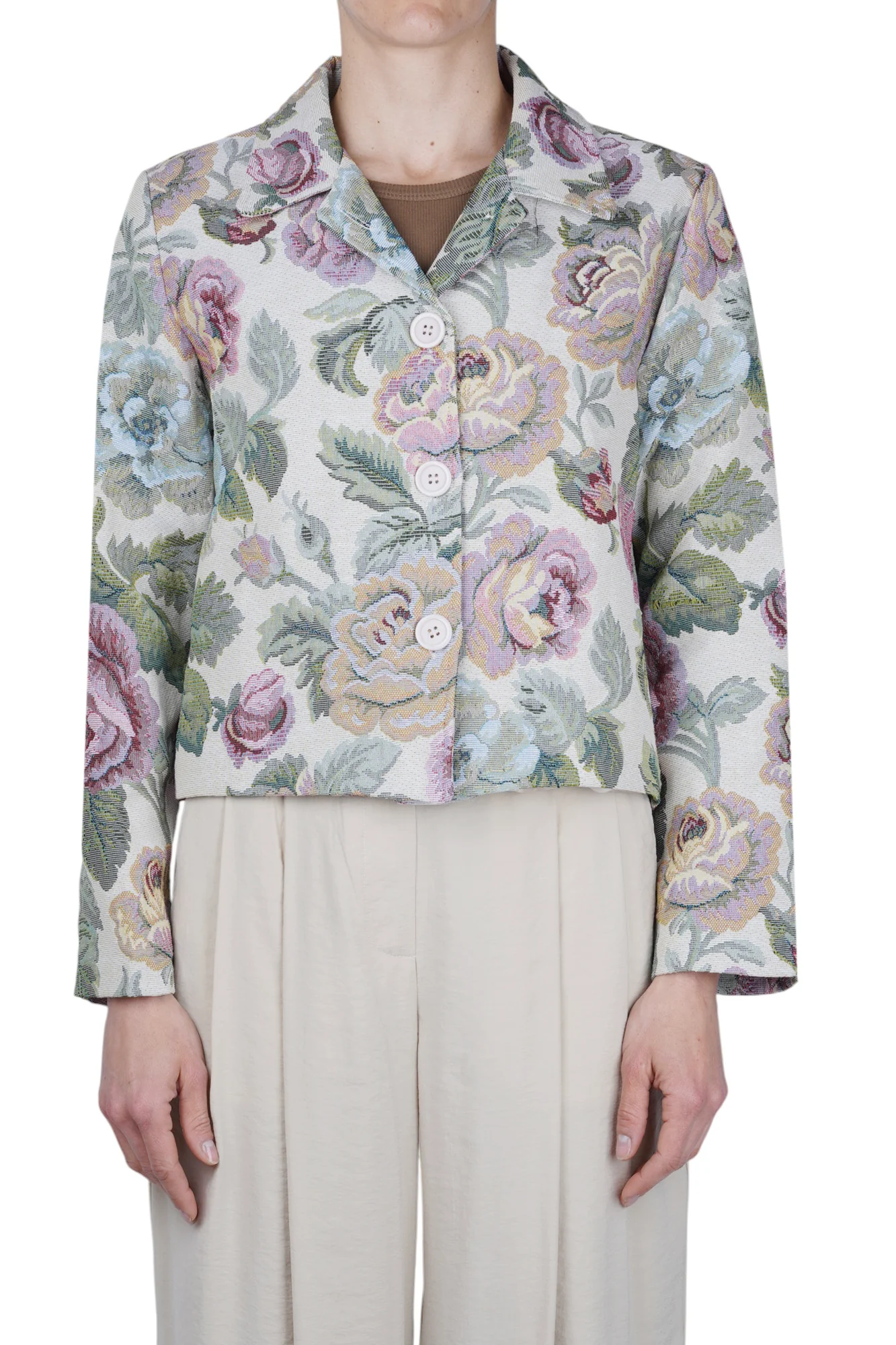 La Femme Blanche - Giacca - 471477 - Panna/Verde - Image 3