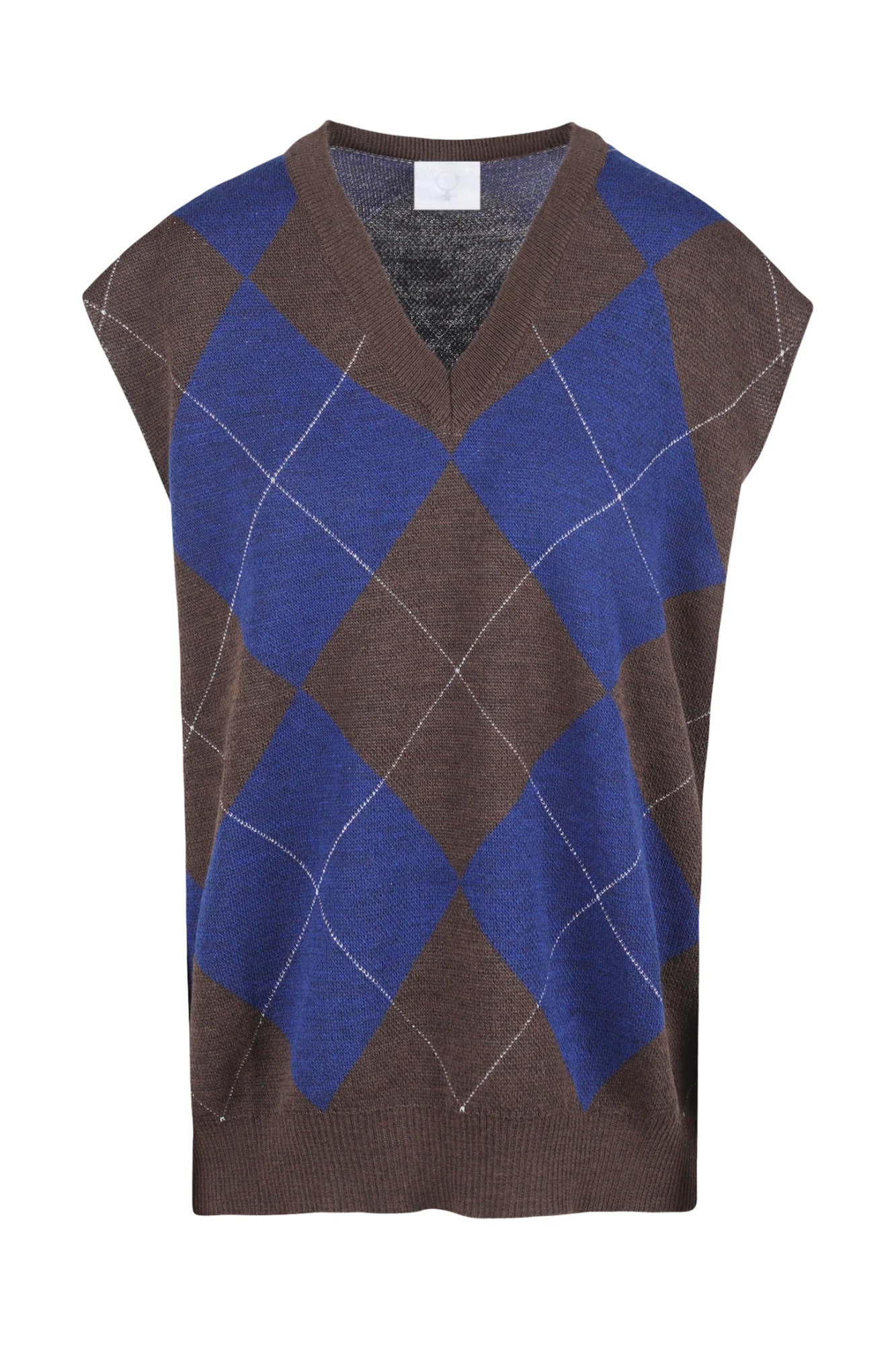La Femme Blanche - Gilet - 461396 - Blu/Marrone
