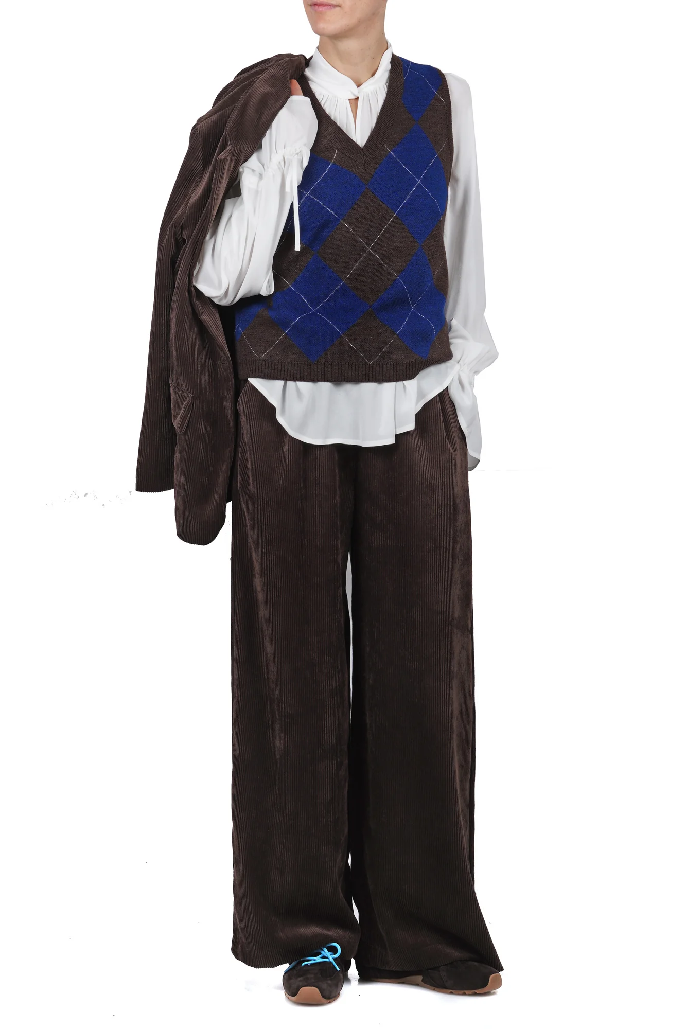 La Femme Blanche - Gilet - 461397 - Blu/Marrone - Image 2