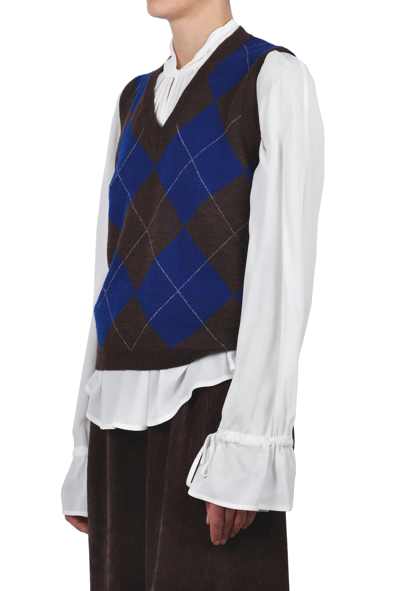 La Femme Blanche - Gilet - 461397 - Blu/Marrone - Image 4