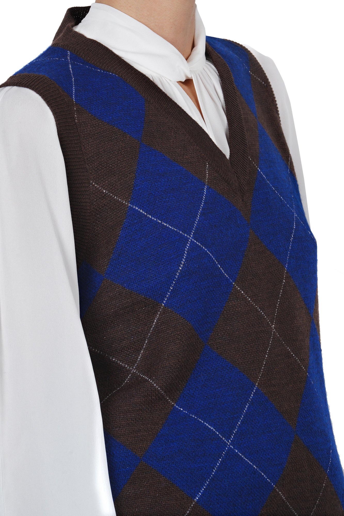 La Femme Blanche - Gilet - 461397 - Blu/Marrone - Image 6