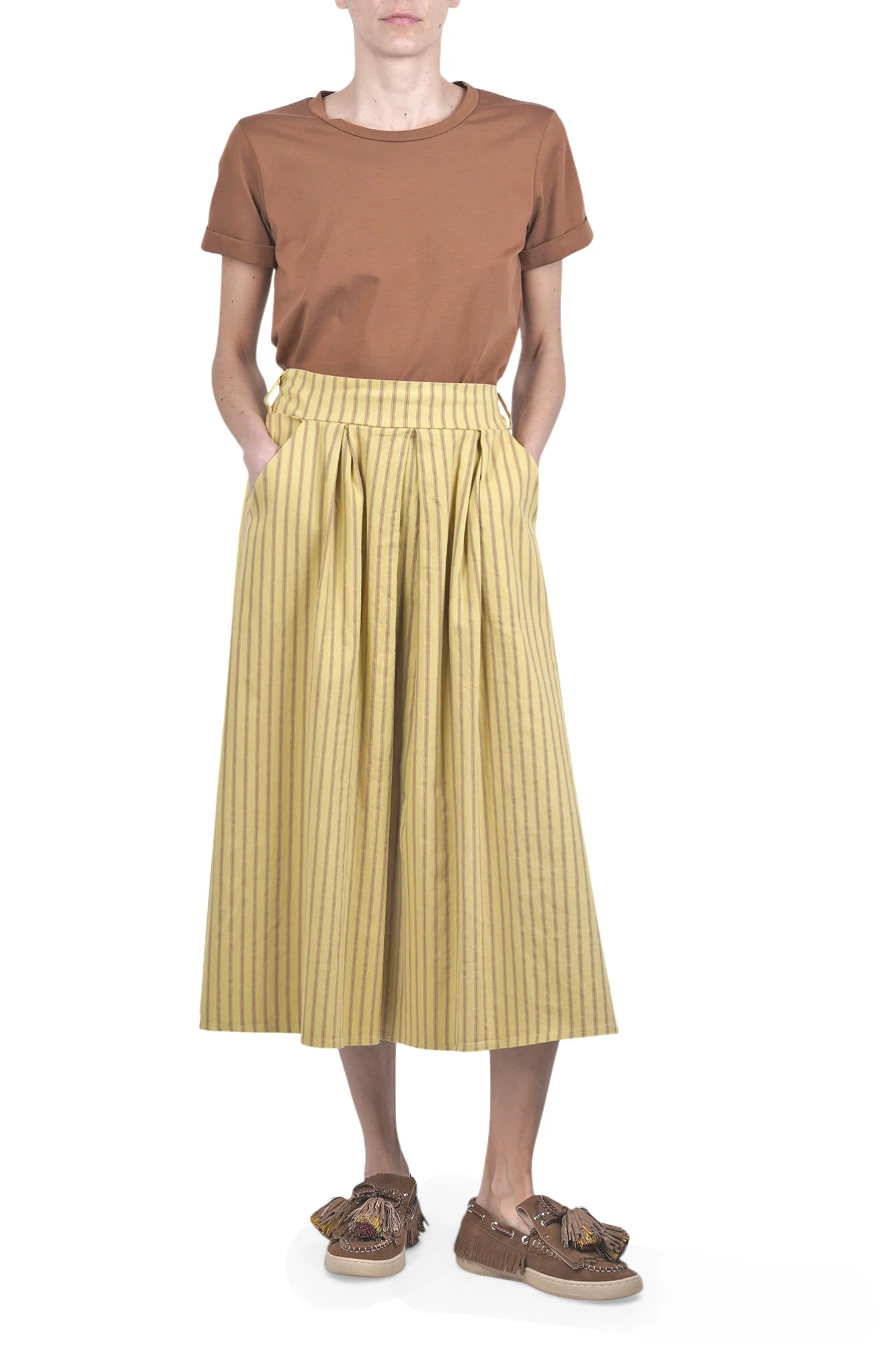 La Femme Blanche - Gonna - 471481 - Giallo/Marrone - Image 2