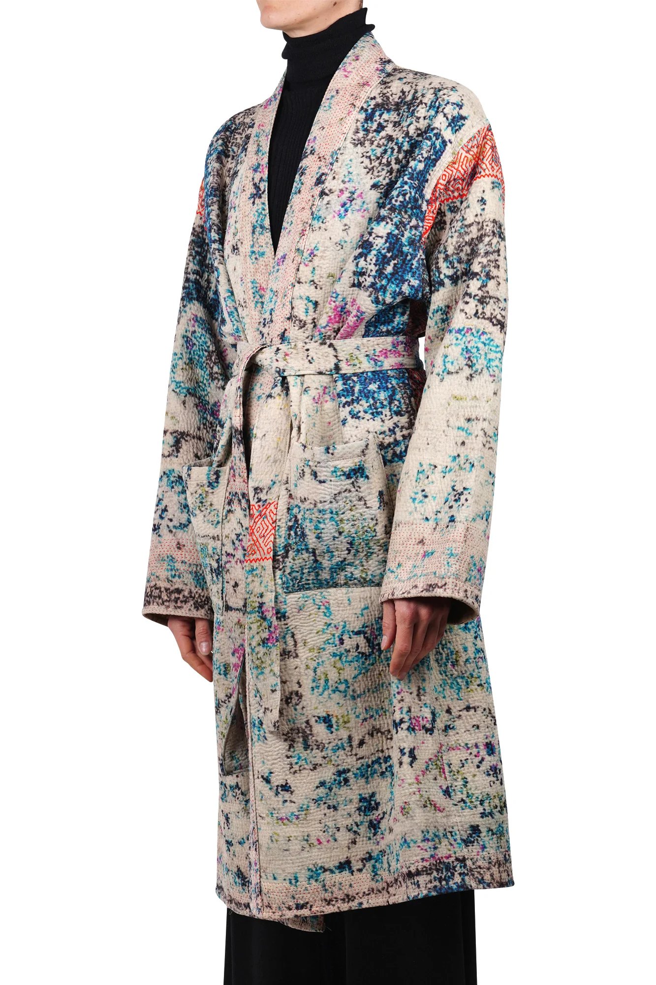 La Femme Blanche - Kimono - 470161 - Grigio/Petrolio - Image 4